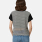 T-Shirt Manica Corta Donna Liu Jo Jersey Rigato  VA6039J3908