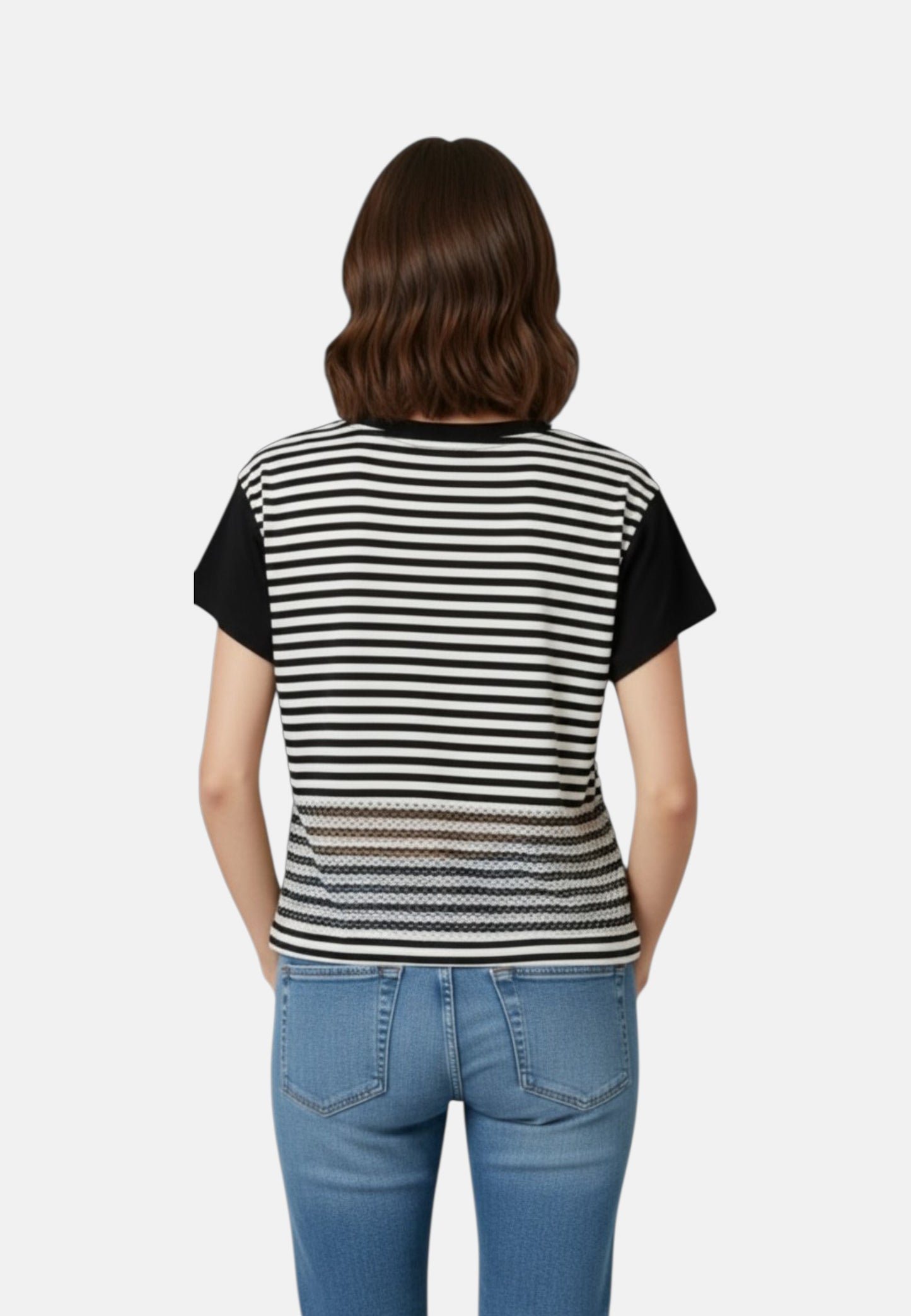 T-Shirt Manica Corta Donna Liu Jo Jersey Rigato  VA6039J3908