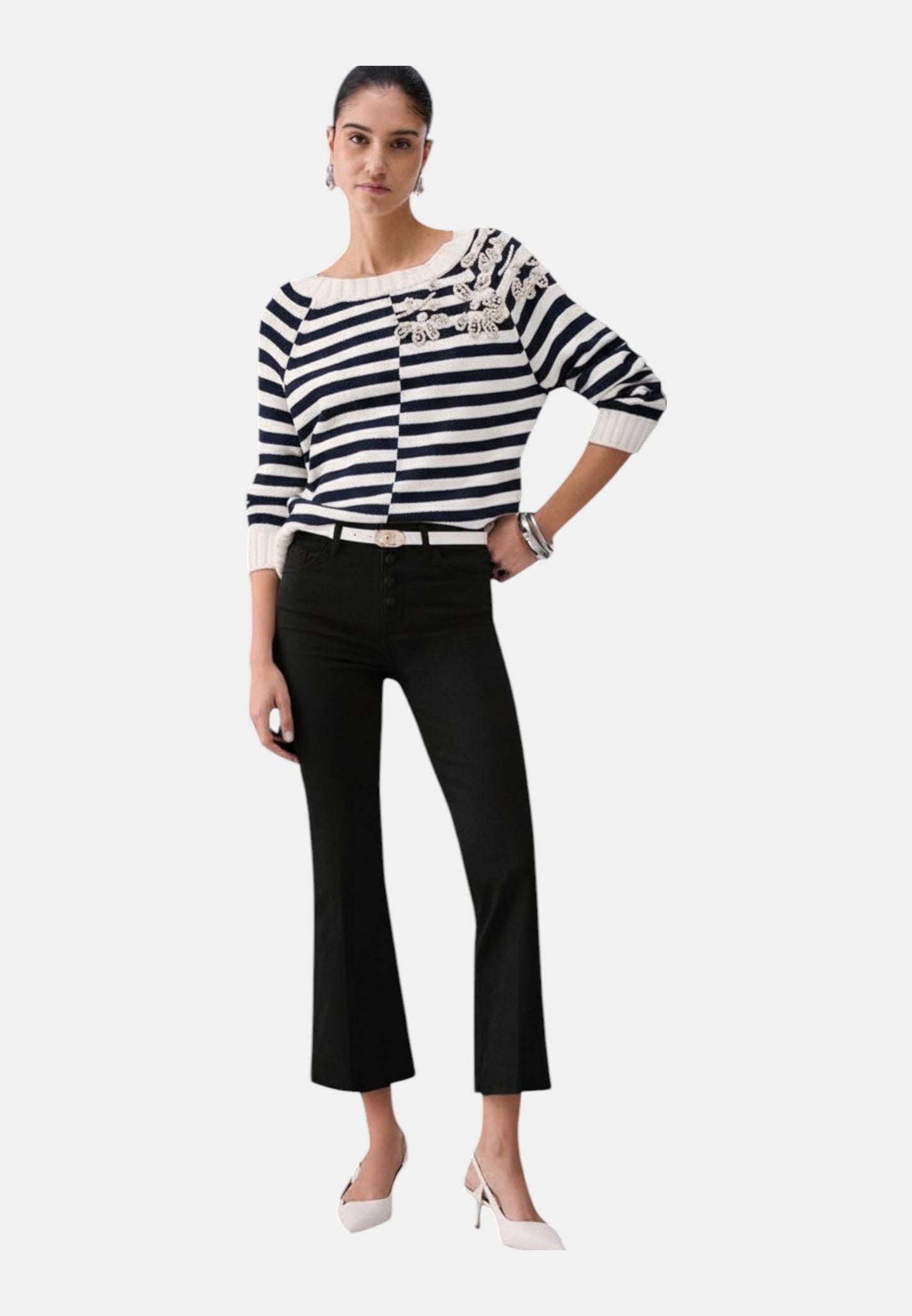 Pantaloni Flare Fit Donna Liu Jo Cropped Vita Alta Princess WA6256T367A