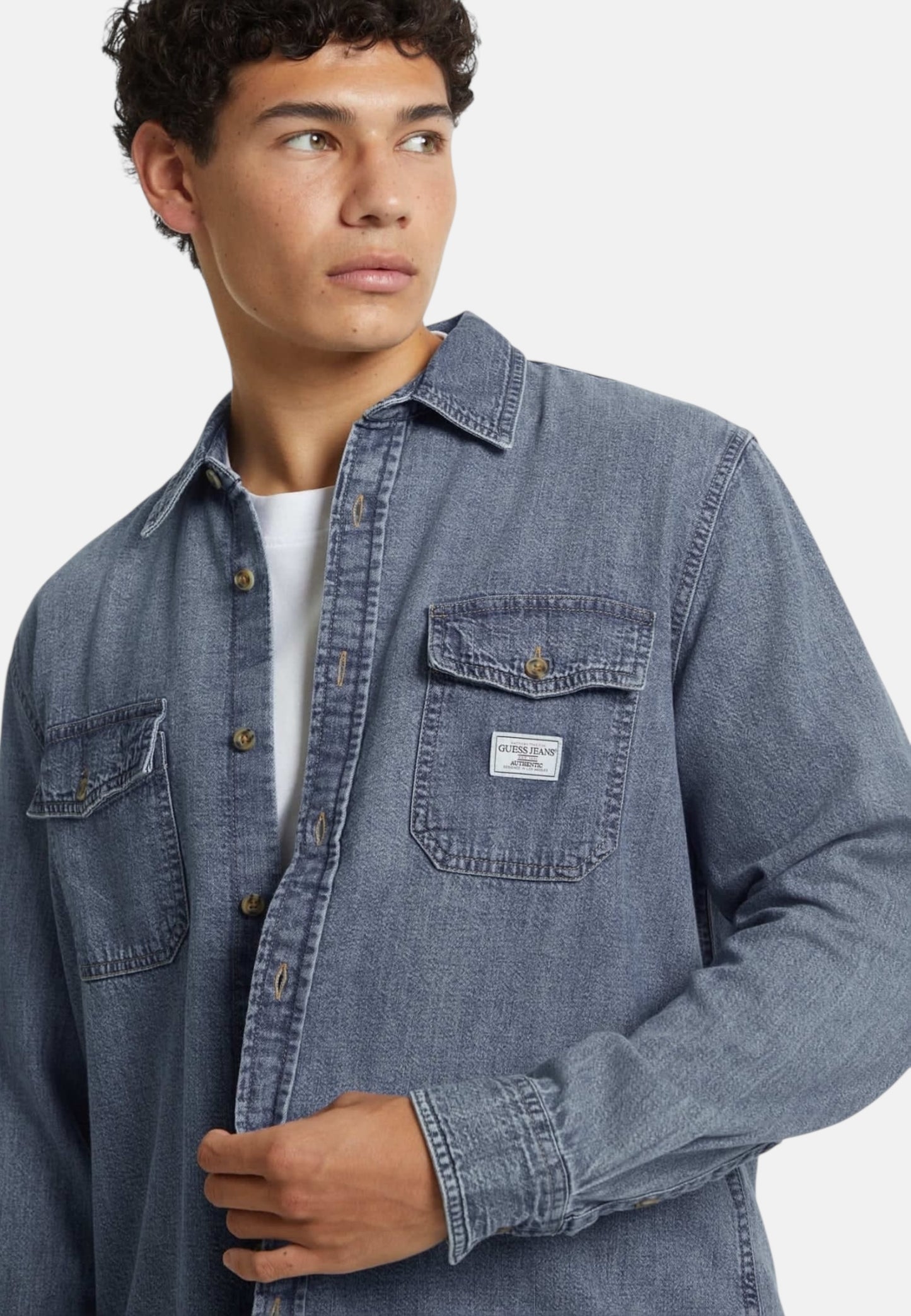 Camicia Manica lunga Uomo Guess  Gj Regular Denim M4YH56D5EI2