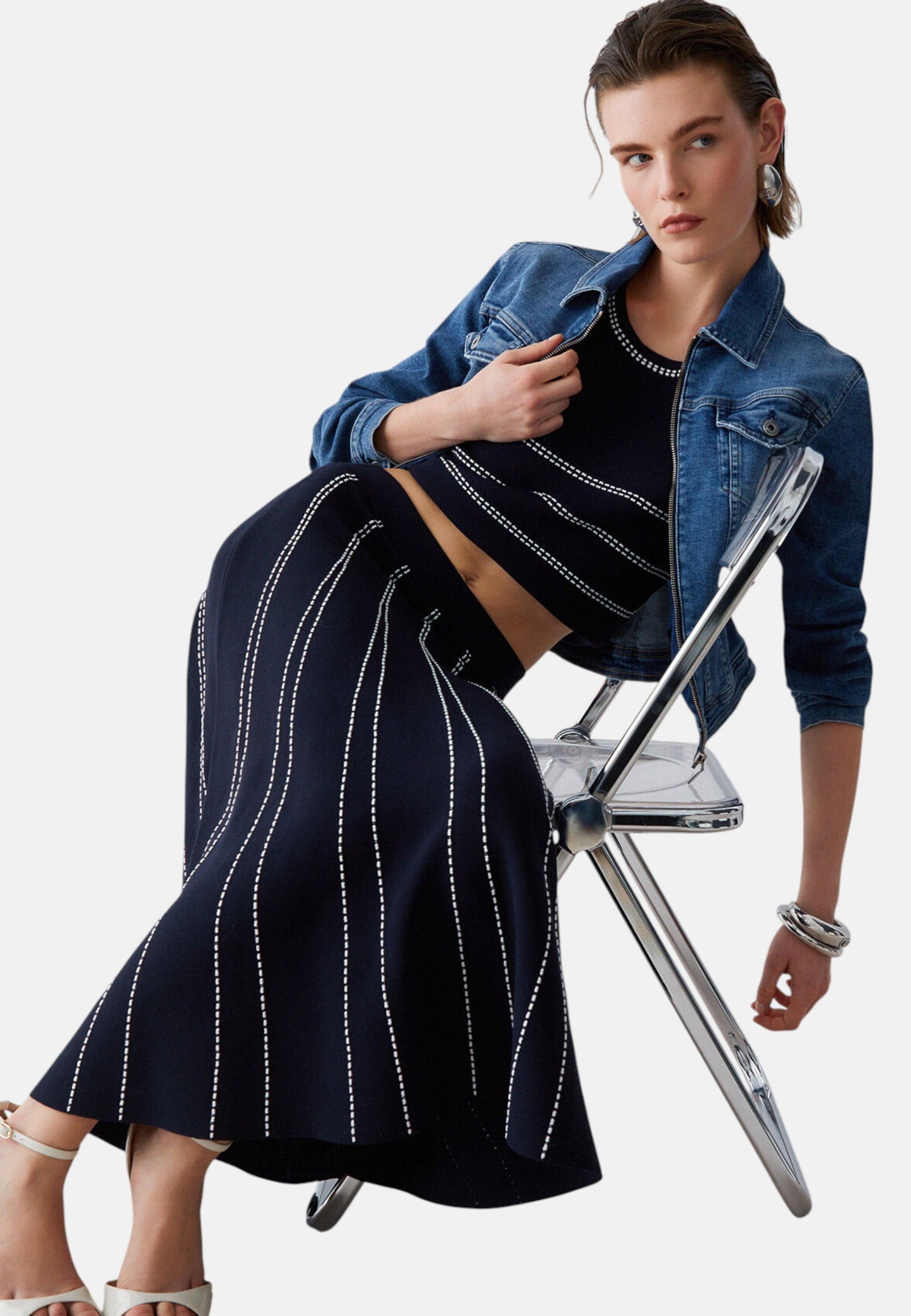 Gonna Midi Donna Liu Jo In Maglia  WA6148MA81R