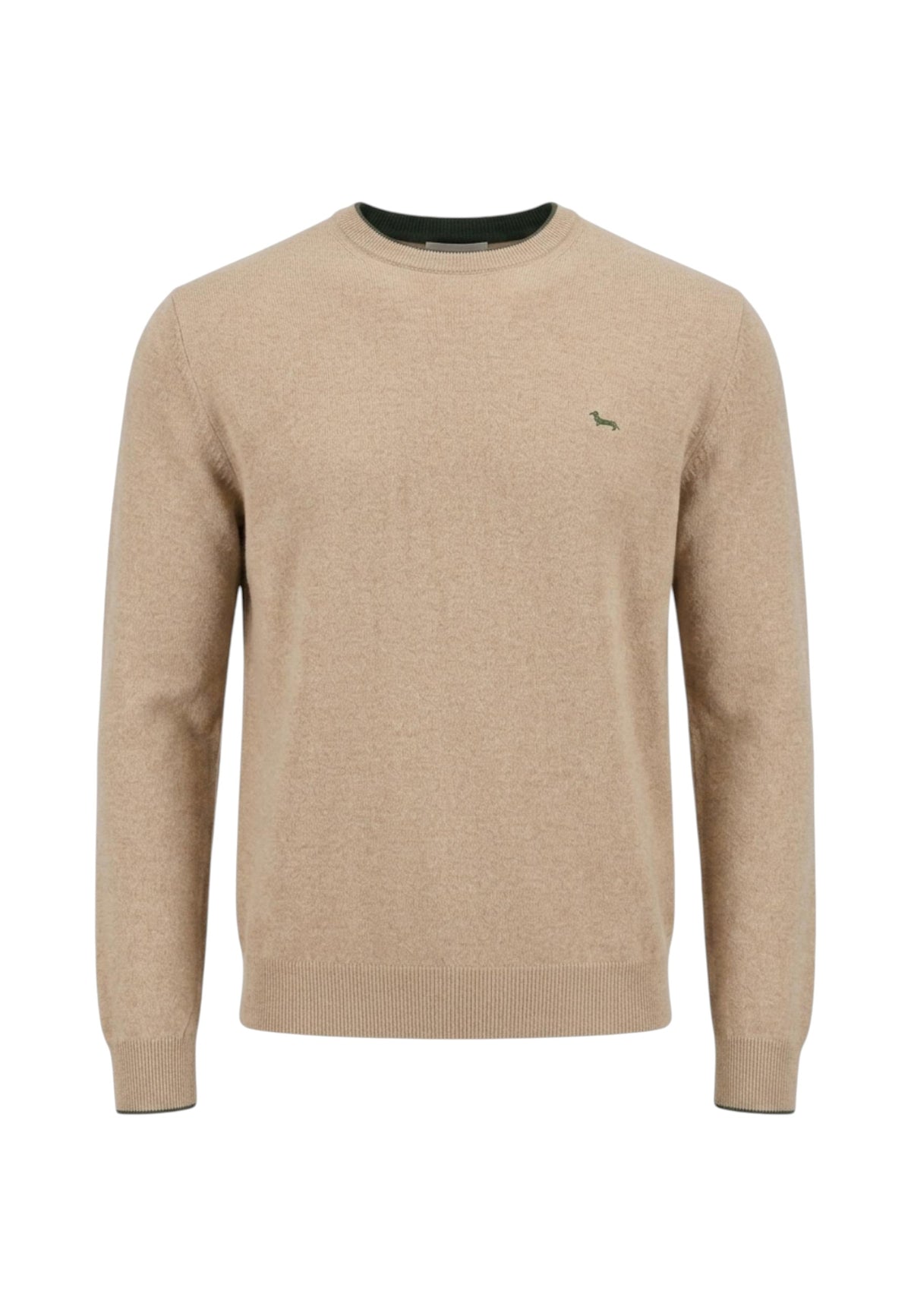 Maglione A Girocollo Uomo Harmont & Blaine Misto lana e cashmere, Dettagli a contrasto, Regular Fit, Finiture a costine, Logo Harmont & Blaine  HRR007030187