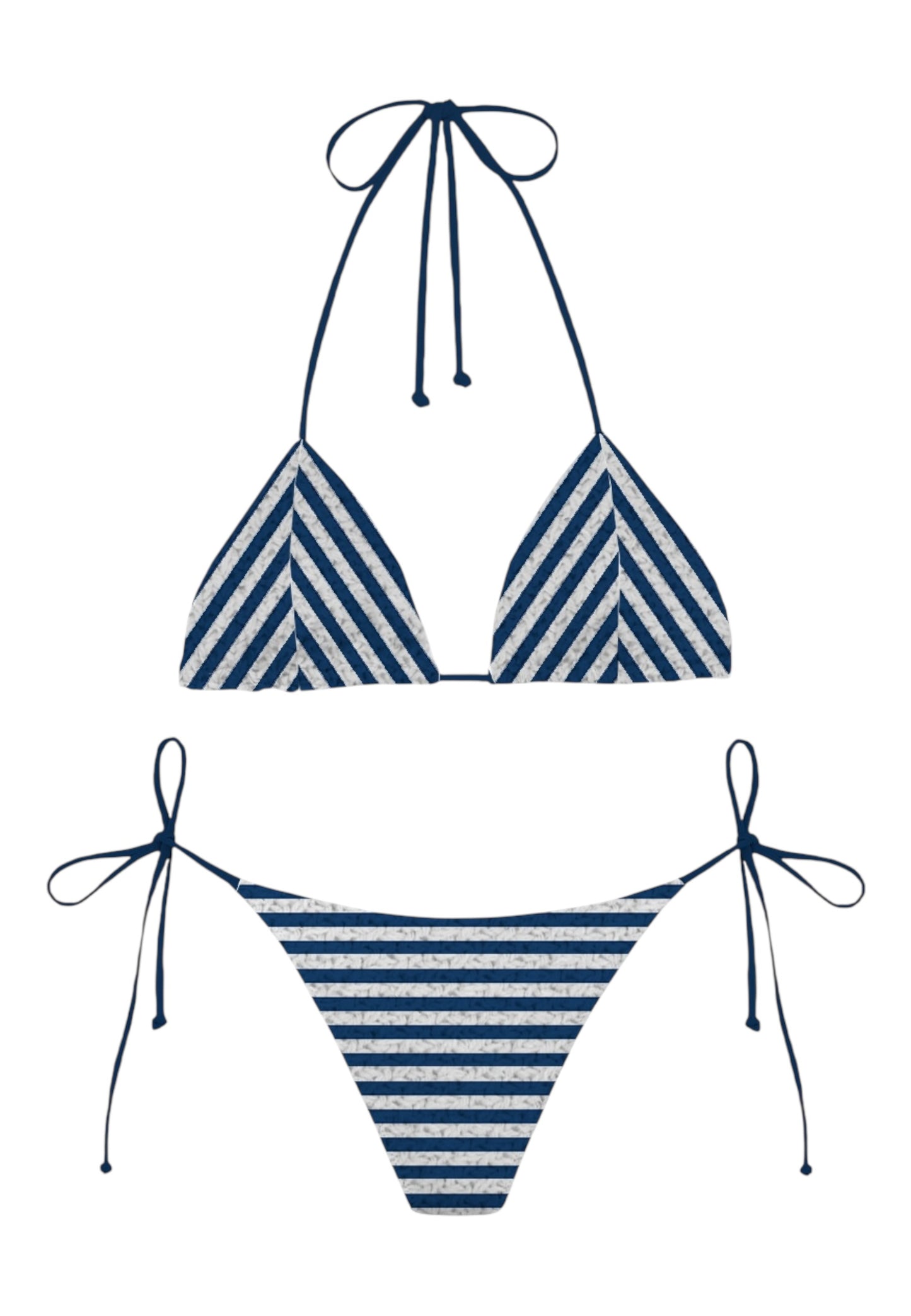 Bikini 2 Pezzi Donna Mc2 Saint Barth Triangle Annabelle + Slip Marielle Crochet Stripes Maleah MALE002