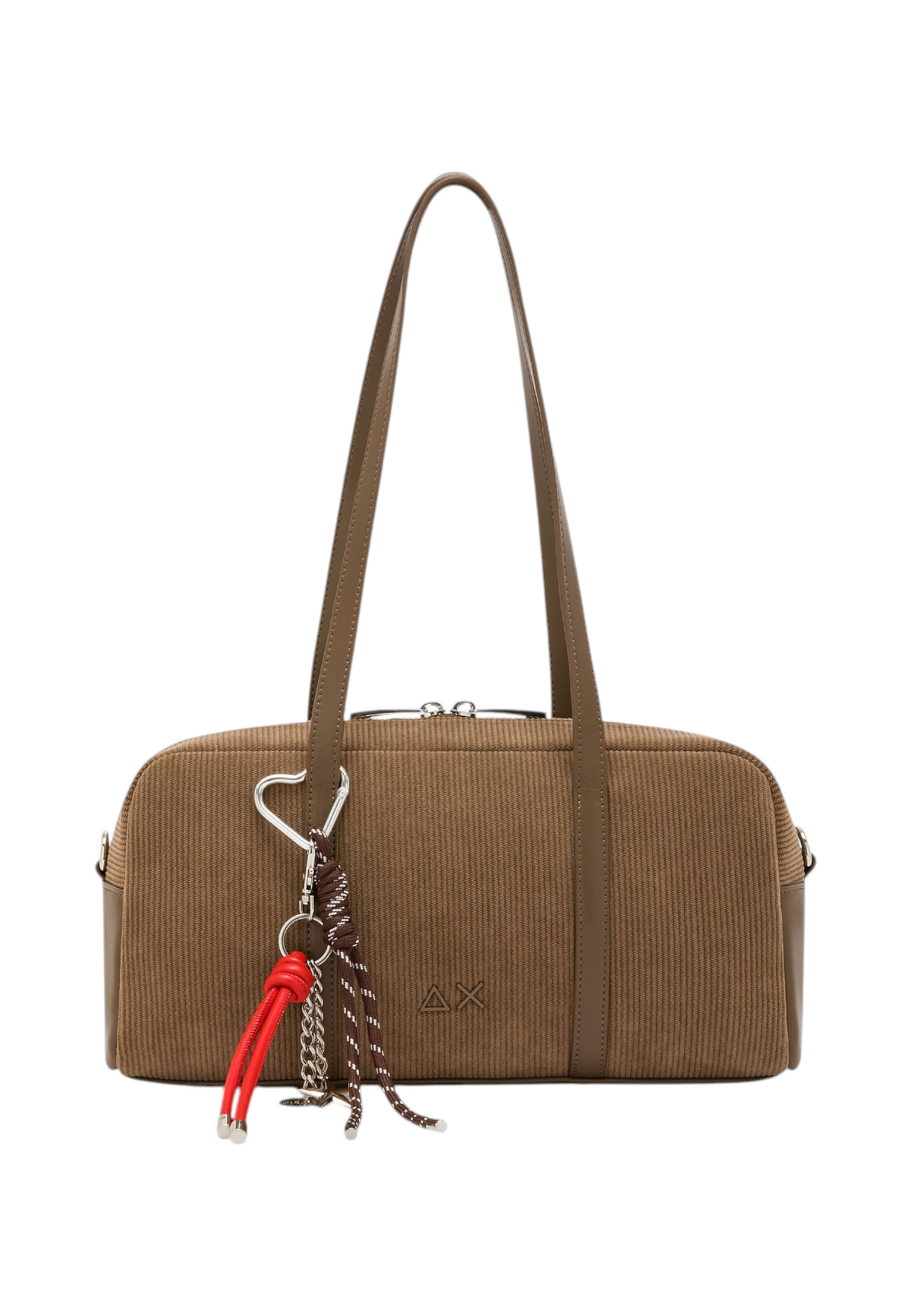 Borsa A Spalla Donna Sun68 Case Bag, Doppio Manico, Tracolla Regolabile, Chiusura Con Zip, Charm Logato Corduroy Y46220