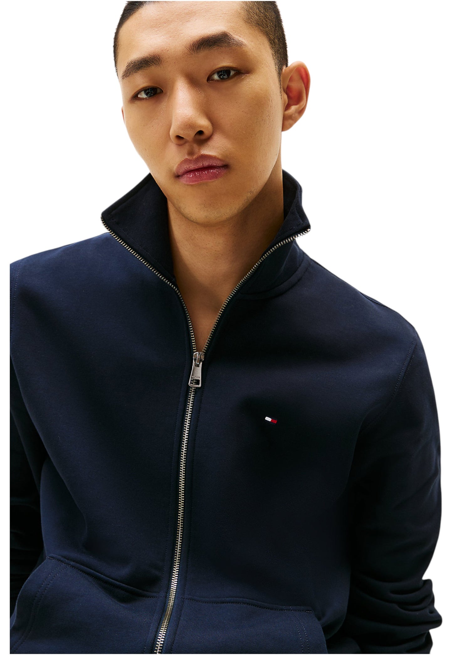 Felpa Con Zip Uomo Tommy Hilfiger  Essential Terry MW0MW38084