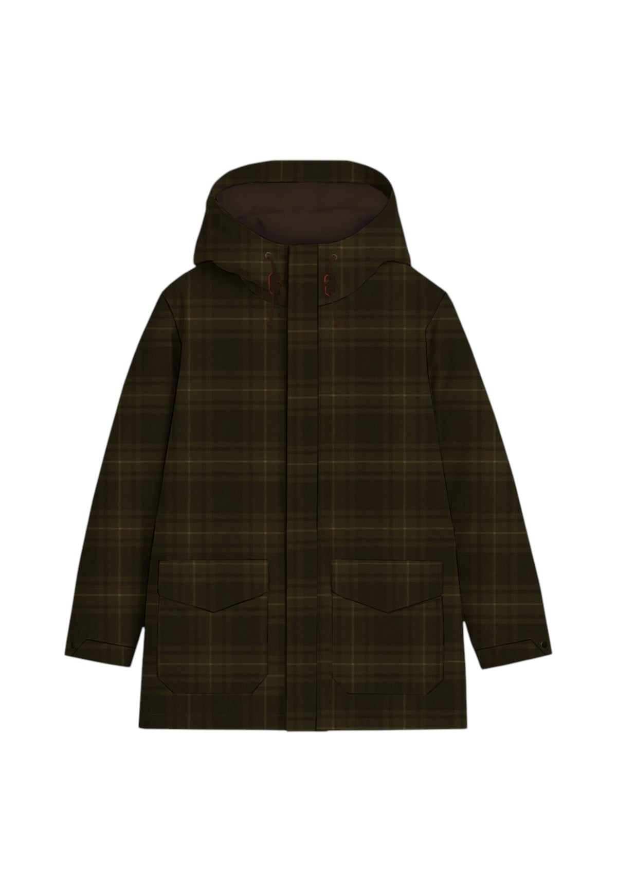 Parka  Uomo Mc2 Saint Barth Con Cappuccio, Fantasia Tartan, Tasche Applicate, La Fantasia Tartan Scura Sven Wax SVE0001-SCOTT-TARTAN