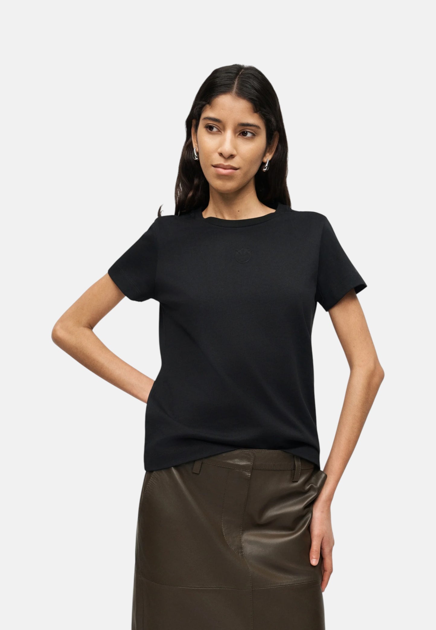T-Shirt Manica Corta Donna Pinko Con Logo Love Birds Bussolotto 100355A339