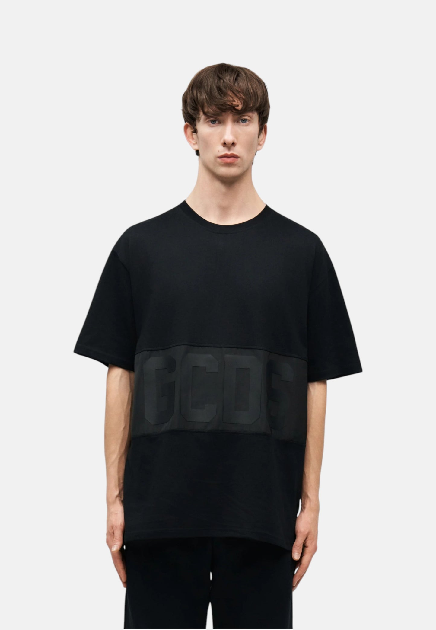 T-Shirt Manica Corta Uomo Gcds Oversize Fit Band Logo Tonal Loose Z0MLQC109J101