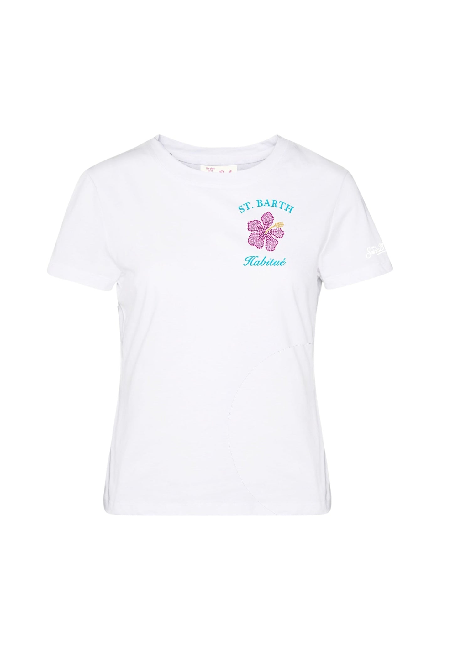 T-Shirt Manica Corta Donna Mc2 Saint Barth Sb Habitue Strass Emb Emilie EMI0001