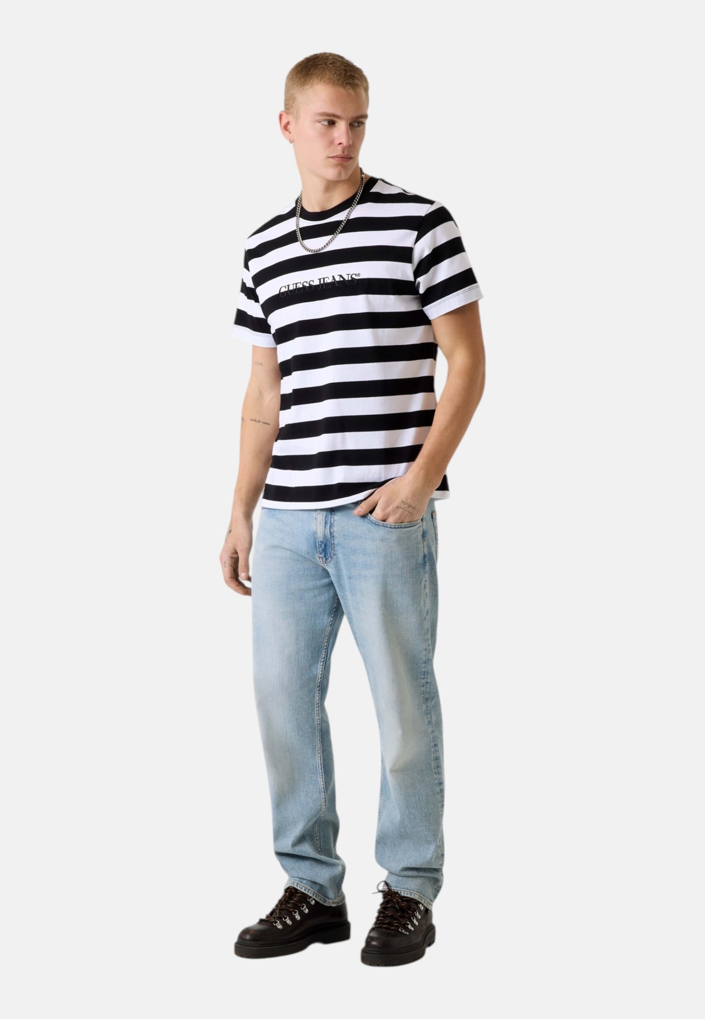 T-Shirt Manica Corta Uomo Guess  Gj Reg Striped M4YI84K9XF1