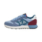 Sneakers Basse Uomo Sun68 Stile Running, Nylon E Suede, Maxi Logo Ricamato, Dettagli A Contrasto Jaki 2.0 Solid Z46121