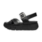 Sandali Bassi Donna Nero Giardini In Pelle Con Fasce Incrociate  E617063D