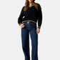 Maglione Scollo A V Donna Guess Righe, Maglia ottoman Gj W6YR01Z0847