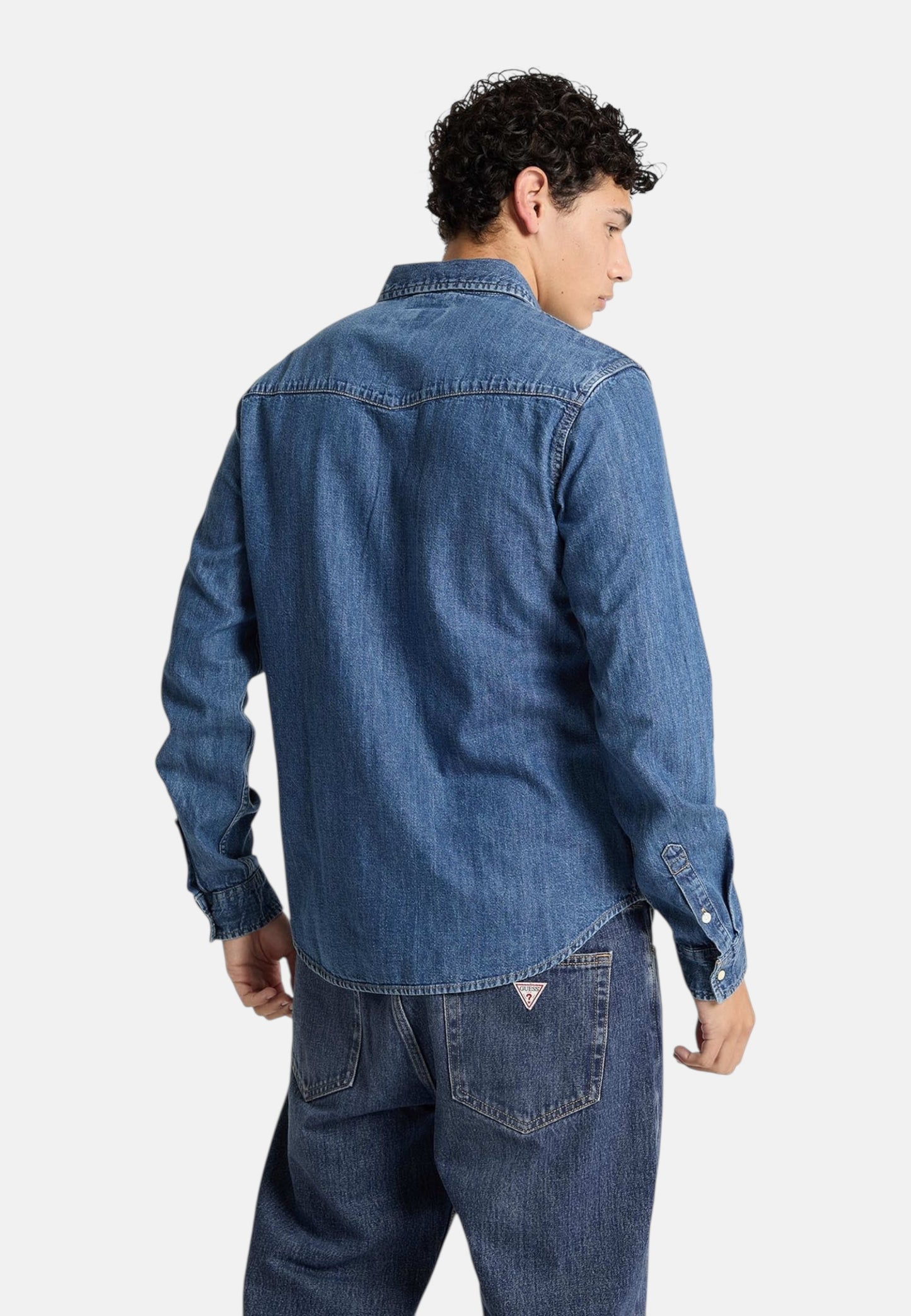 Camicia Manica lunga Uomo Guess  Gj Slim Denim M4YH55D5EI1
