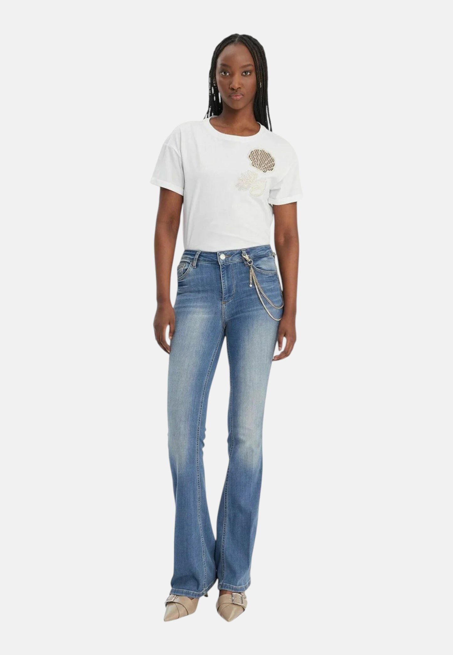 Jeans Flare Fit Donna Liu Jo Vita Alta Beat UA6015D4538
