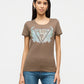 T-Shirt Manica Corta Donna Guess  Flower Triangle W6GI12K3027