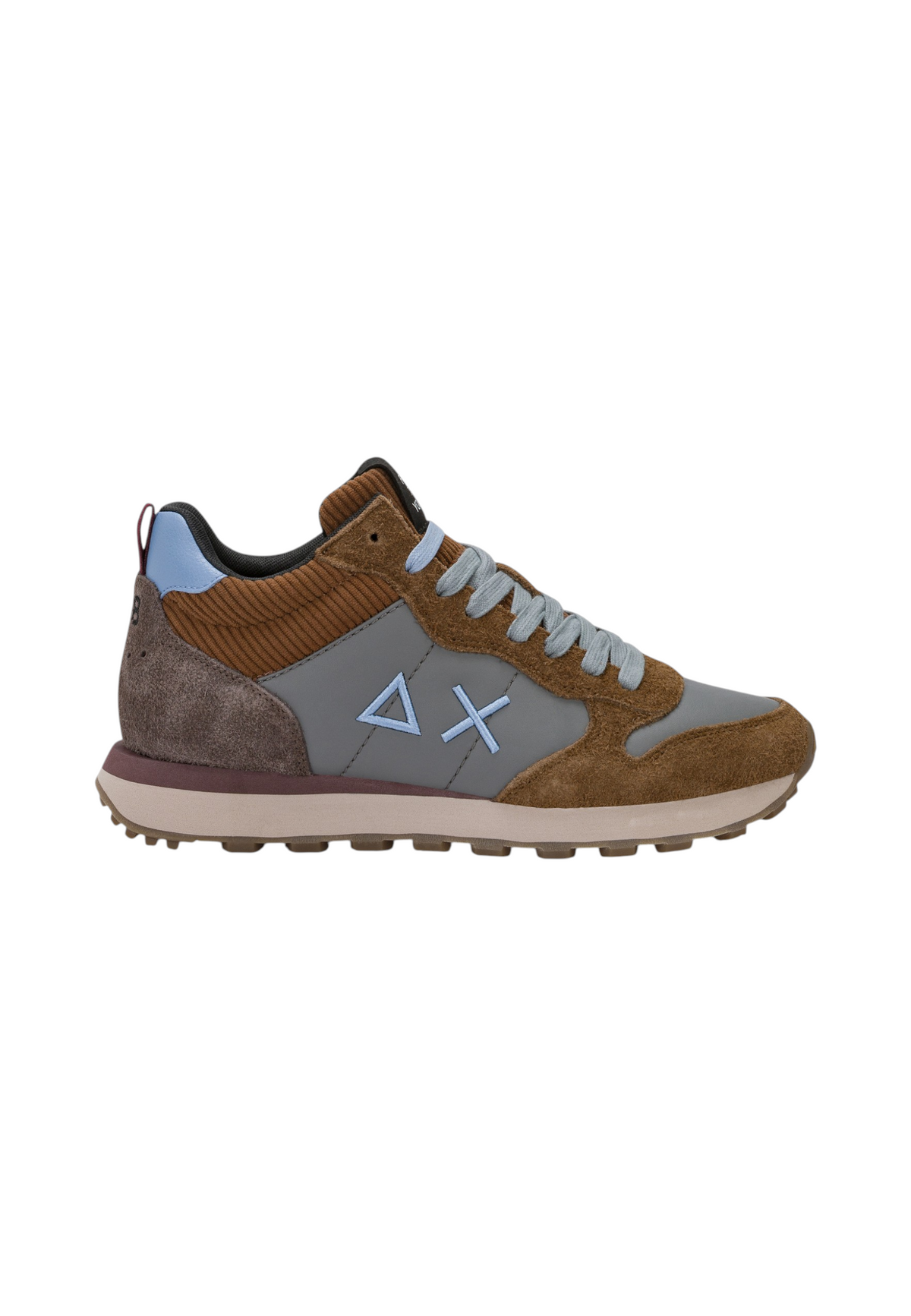 Sneakers Basse Uomo Sun68 Stile Running, Materiali Misti, Dettagli Multimateriale, Logo Ricamato Tom 2.0 Winter Mid Z46119