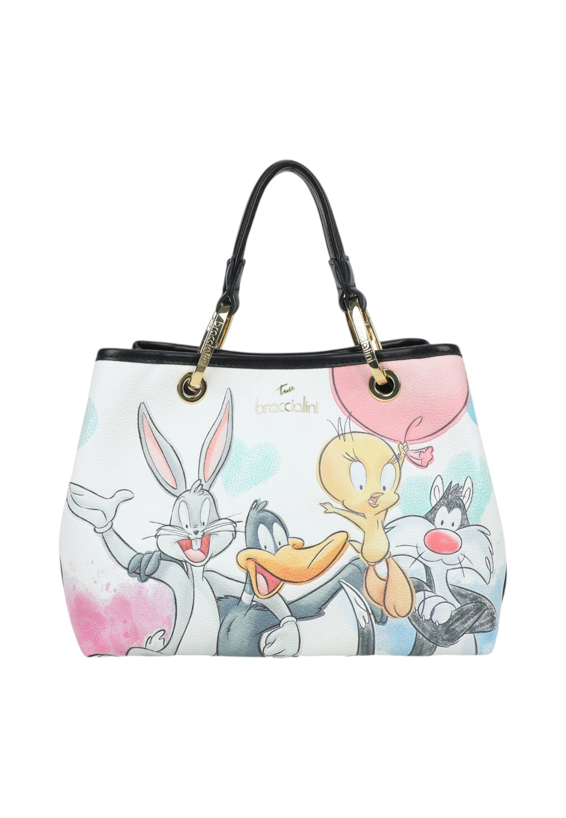 Borsa A Mano Donna Braccialini Medium Stampa Looney Tunes Beth Lt LT281YY