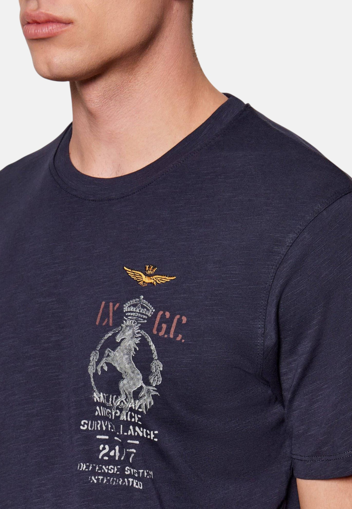 T-Shirt Manica Corta Uomo Aeronautica Militare IX Gruppo Caccia  261TS2543UJ00686