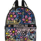 Zaino  Donna Braccialini Zaino compatto, Singolo con tracolle regolabili, Chiusura con zip, Due tasche interne, una con zip e una aperta, Motivo jacquard con ricami e dettagli graffiti, Dimensioni: 22 x 15 x 28 Cm Jacquard B19294TY