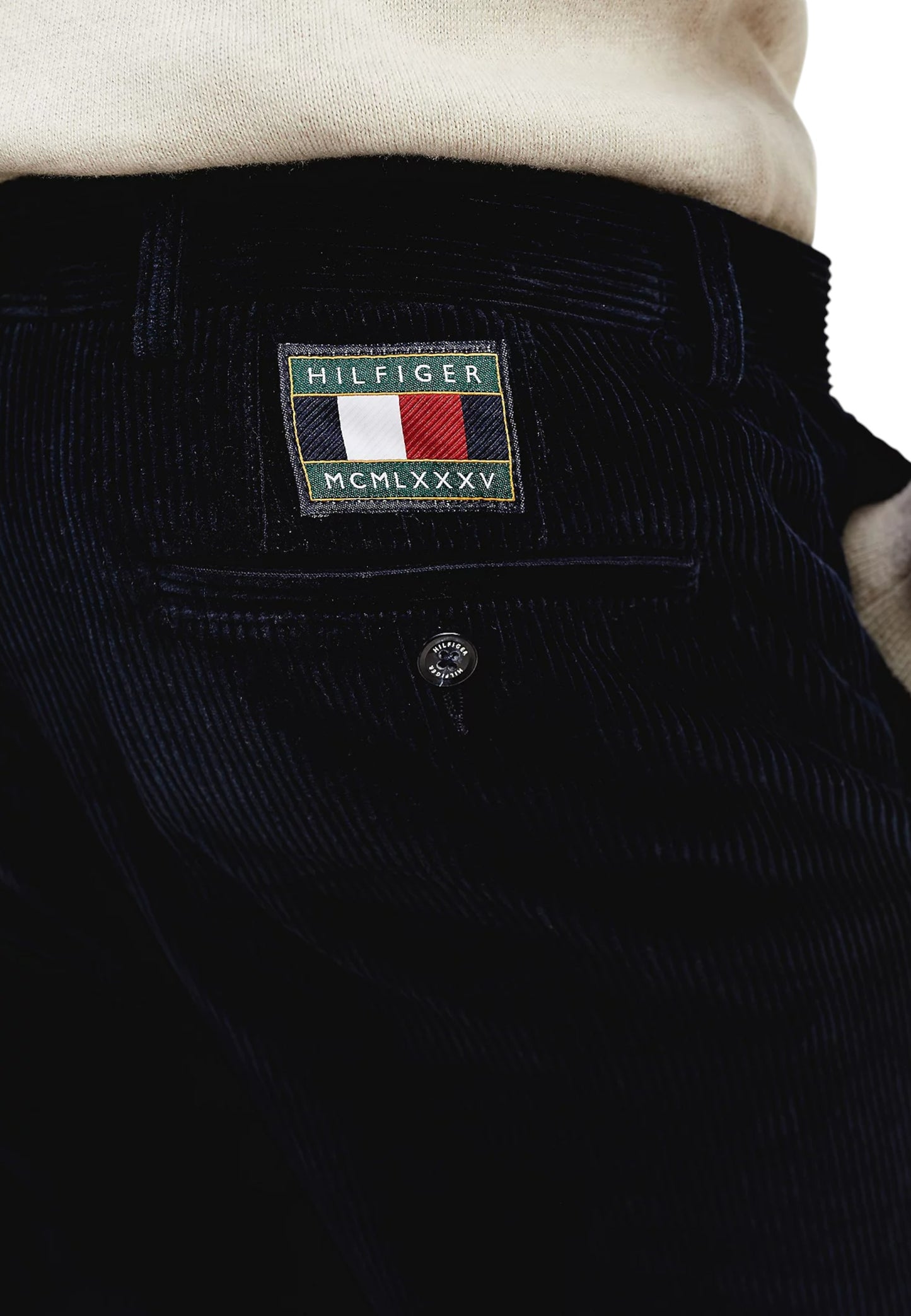 Pantaloni Tapered Fit Uomo Tommy Jeans In Velluto A Coste  MW0MW15827