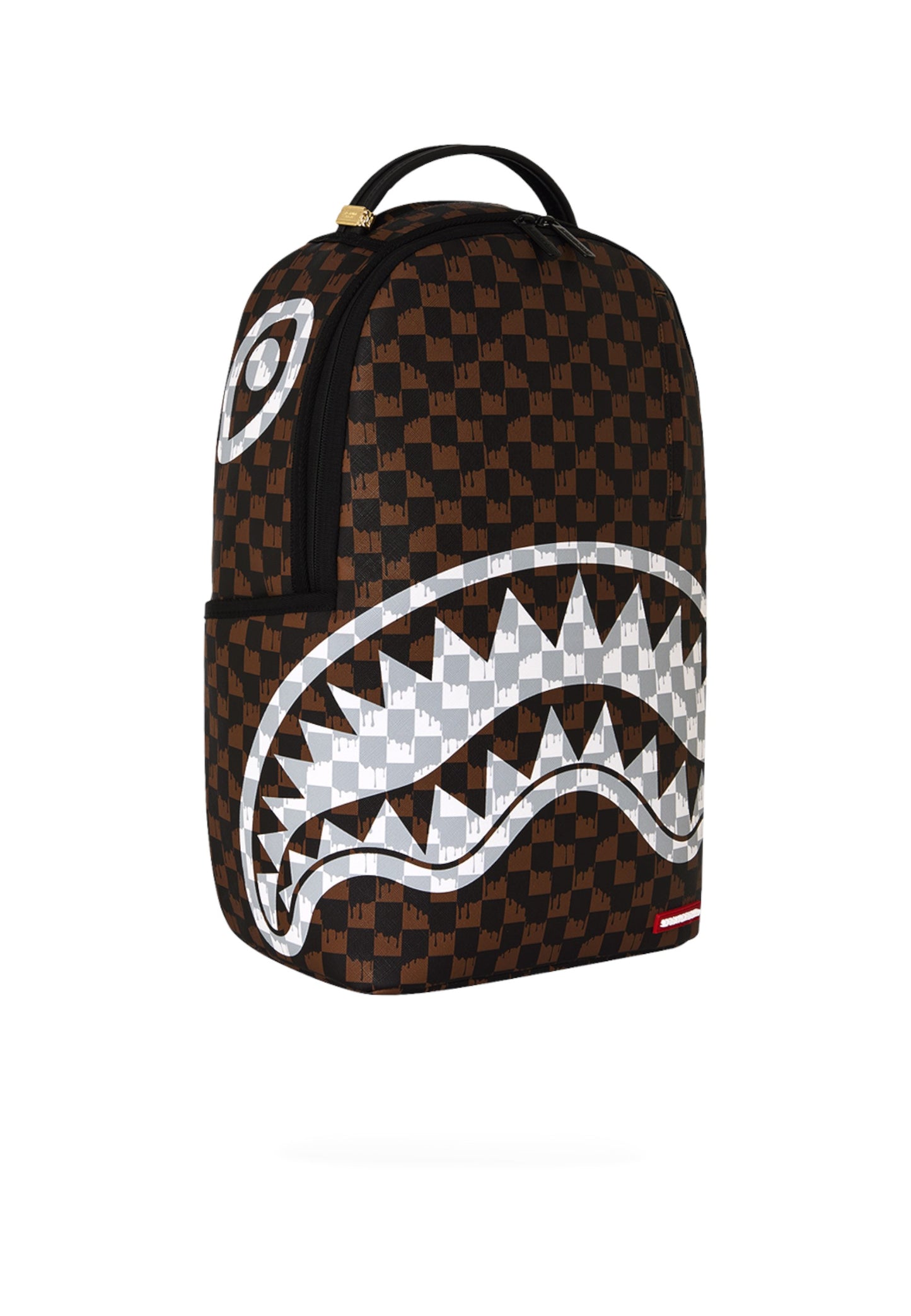 Zaino  Unisex Sprayground  Brown And Cream Drip Check Shark 910B8552NSZ