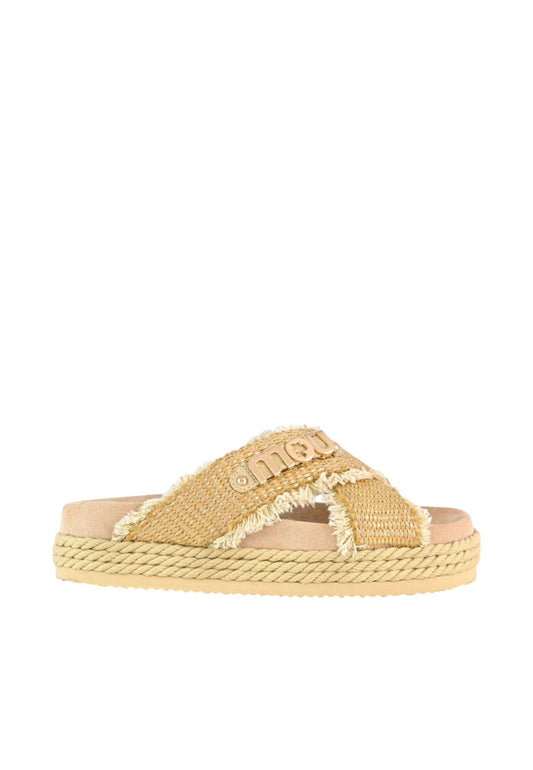 Sandali  Donna Mou  Criss-cross rope sandal raffia