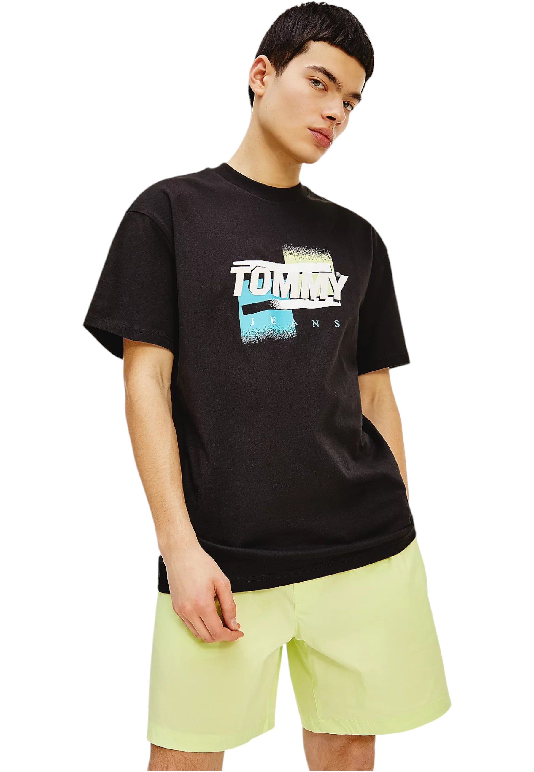 T-Shirt Manica Corta Uomo Tommy Jeans  Tjm Faded Color Grap