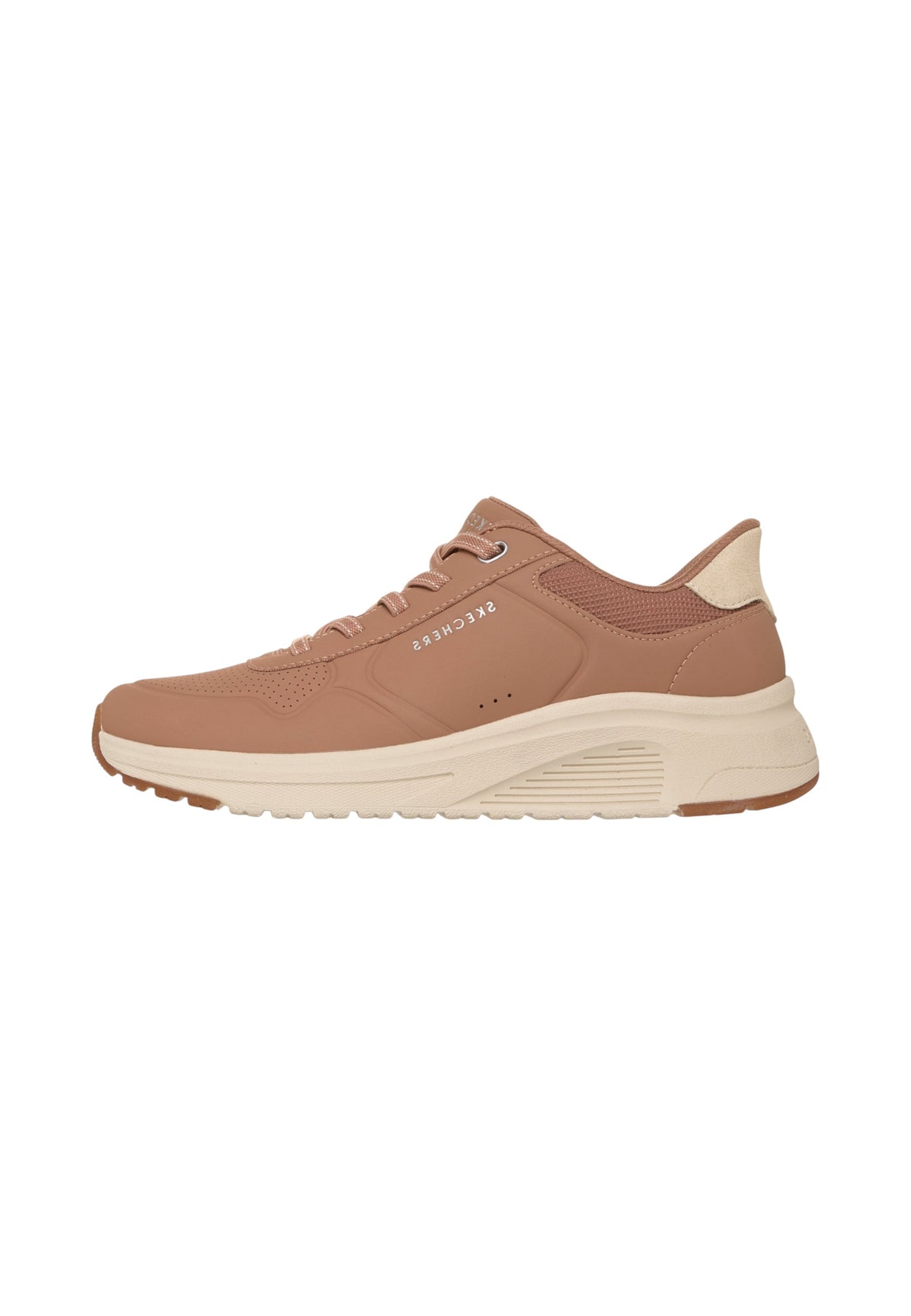 Sneakers Basse Donna Skechers Memory Foam, Tomaia traforata, Dettaglio sul tallone Uno Lite 2 - New Arc 190270