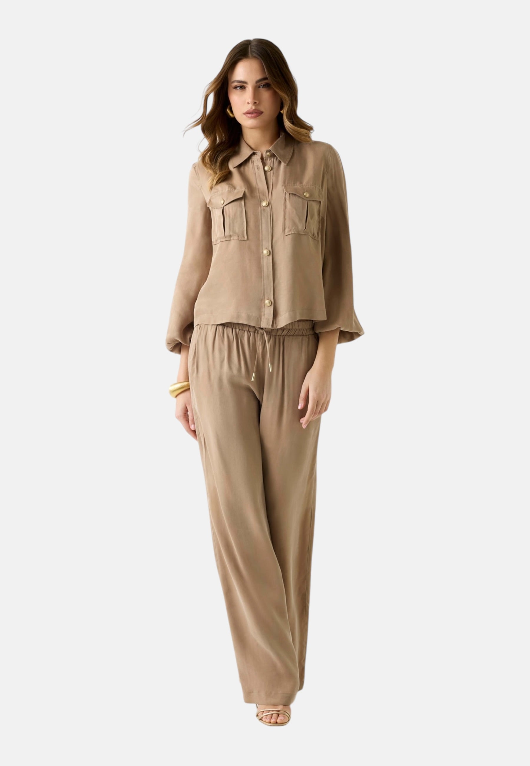 Pantaloni Straight Leg Donna Guess  Dalia Fluid Jogger W6GB07W1781