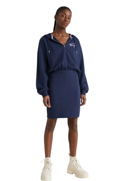 Vestito Lungo Donna Tommy Jeans Con Cappuccio  DW0DW12882