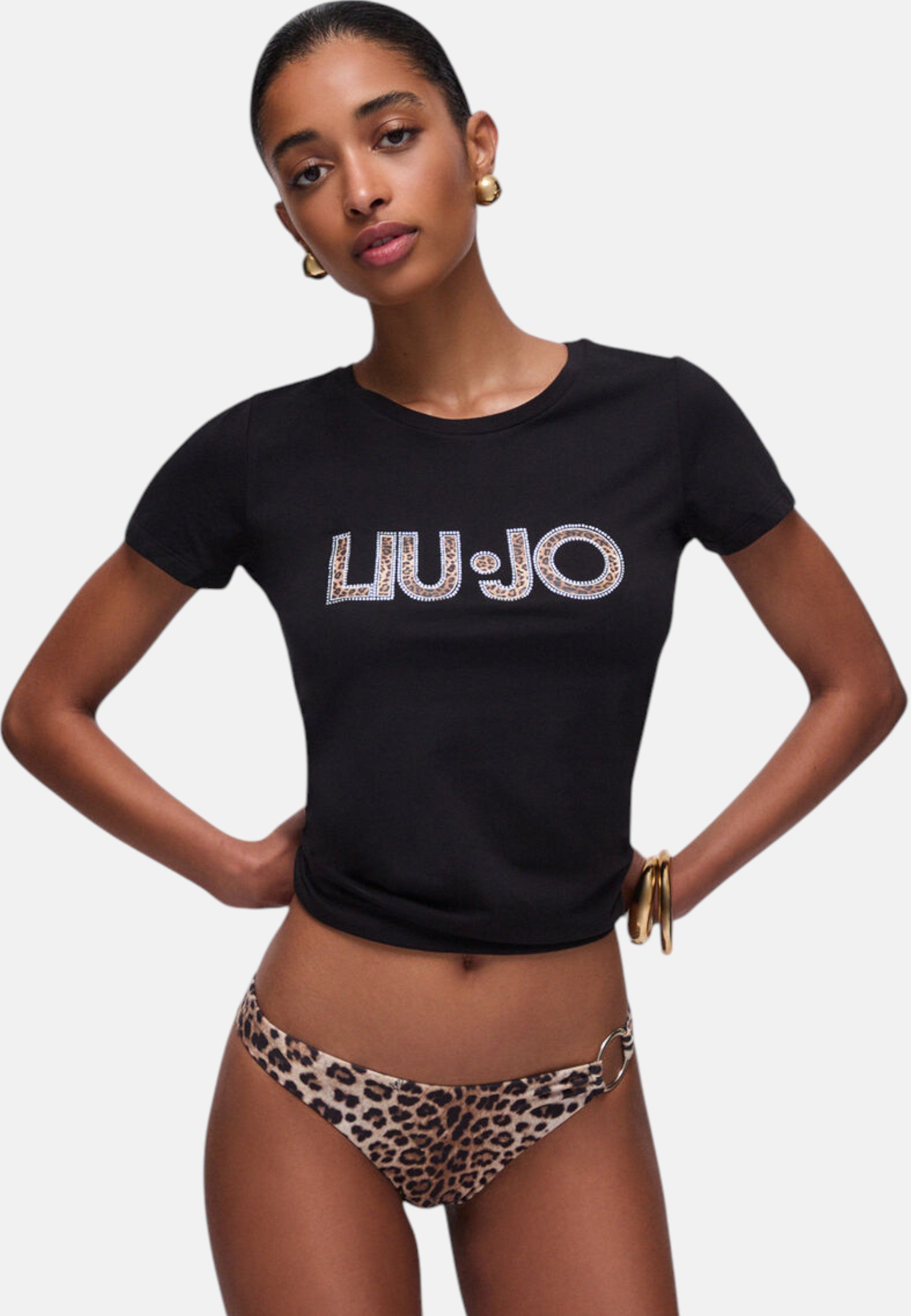 T-Shirt Manica Corta Donna Liu Jo Animalier Eco Line VA6169JS003
