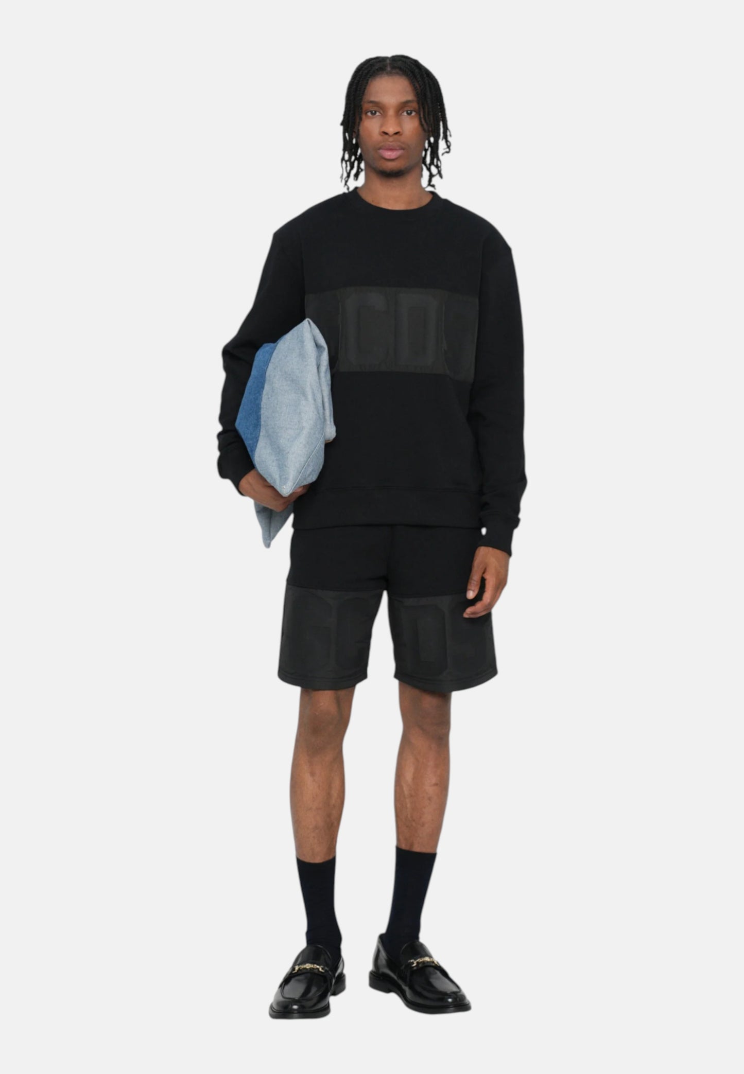 Felpa Con Zip Uomo Gcds  Band Logo Tonal Z0MLQE144F004