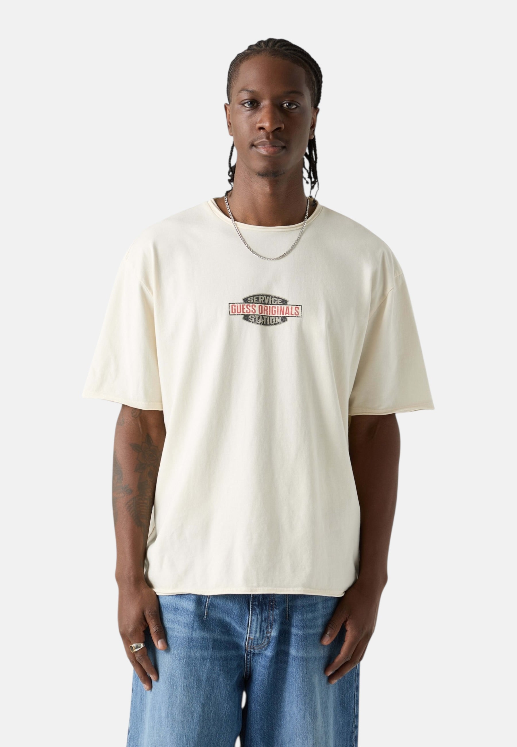 T-Shirt Manica Corta Uomo Guess  Go Service Station M6RI57K8FQ4