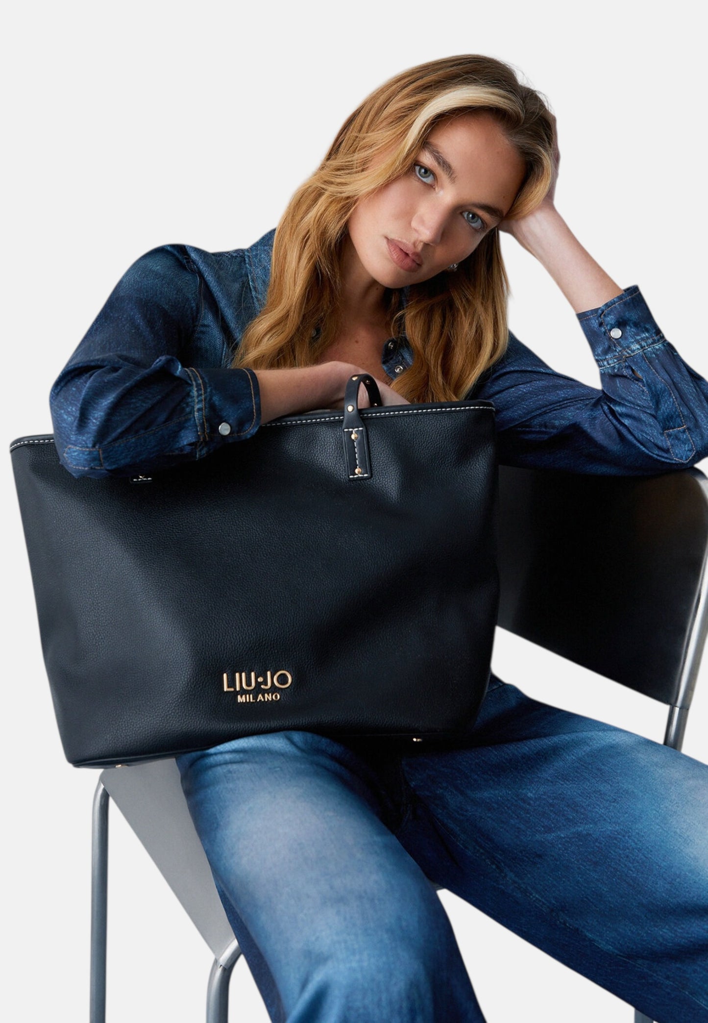 Borsa A Spalla Donna Liu Jo Medium Tote Bag Eco Line AA6070E1012