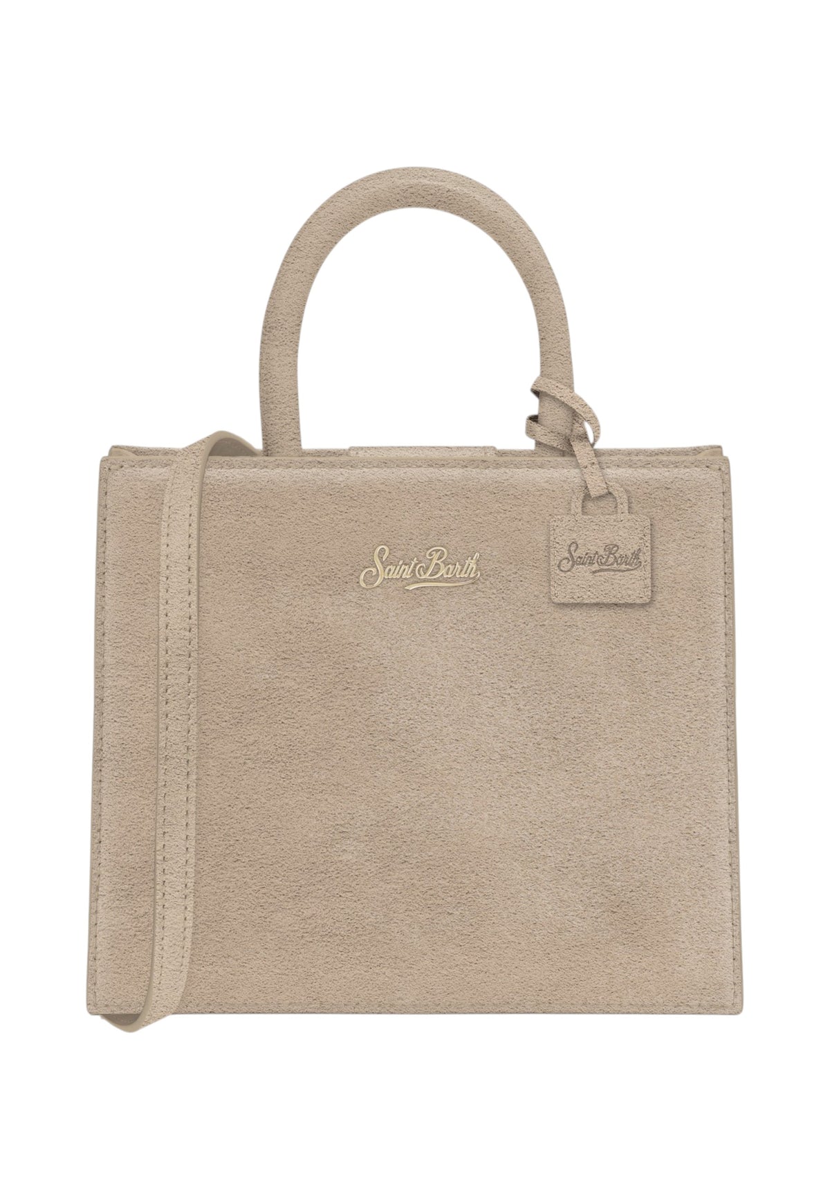 Borsa A Mano Donna Mc2 Saint Barth Logo Sul Davanti, Il Logo Saint Barth Sul Davanti Shop Bag Midi SHBM0001-SUEDE