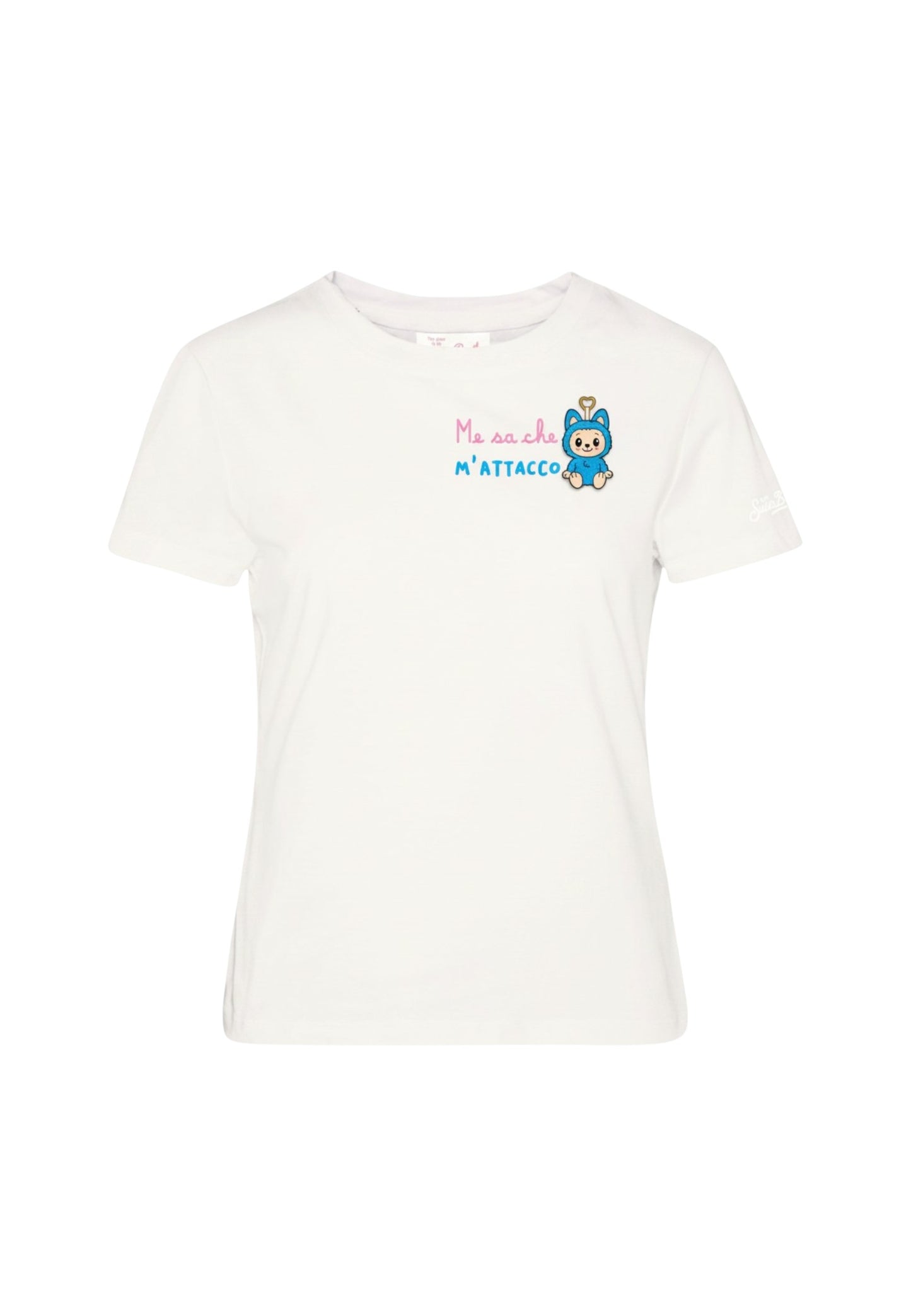 T-Shirt Manica Corta Donna Mc2 Saint Barth Attacco Puppy Emb Emilie EMI0001
