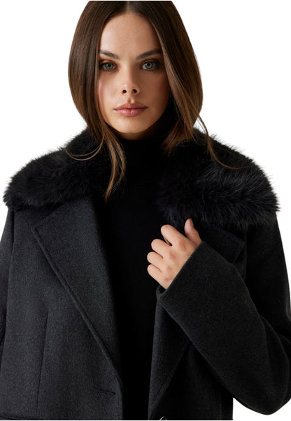 Cappotto  Donna Guess Con Collo In Eco Pelliccia Karole W5BL19W2642