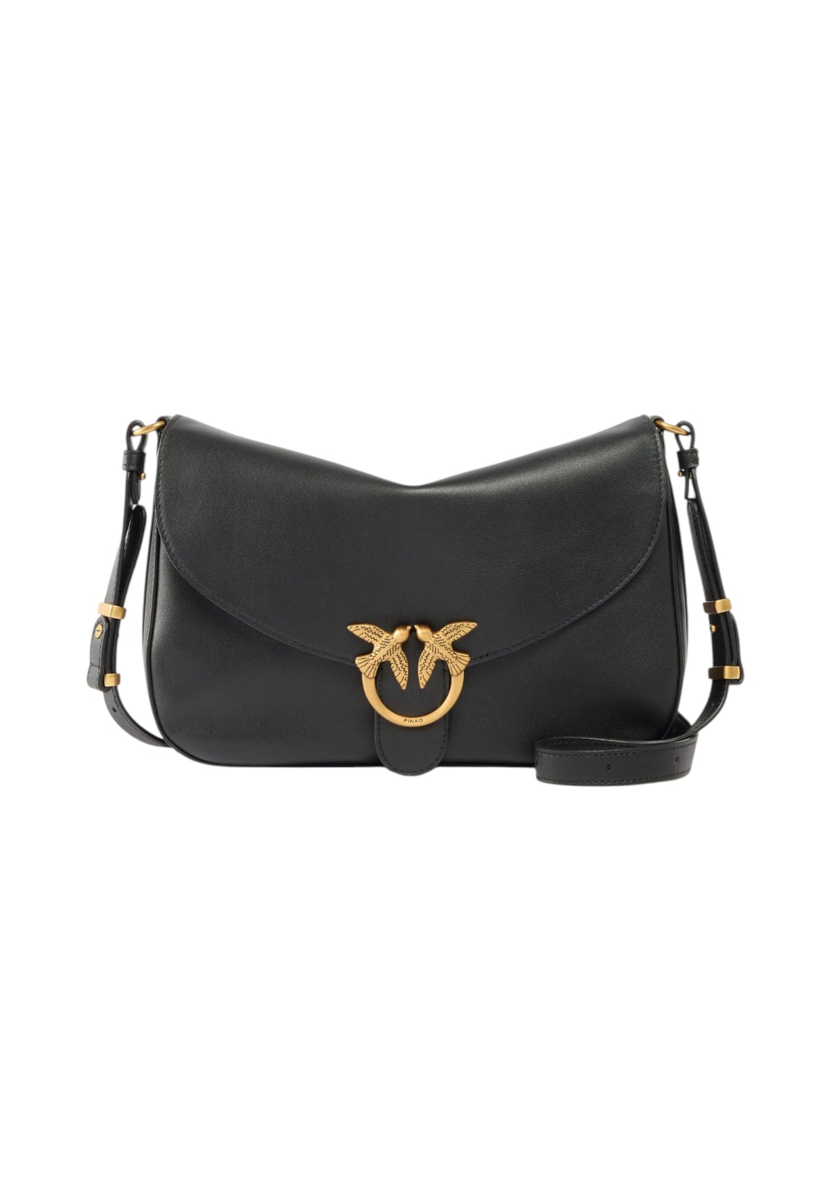Borsa A Tracolla Donna Pinko Pelle morbida, fibbia Love Birds Diamond Cut, tracolla regolabile, misure 28 x 7 x 19 cm Love Satchel Classic 107655A0QO