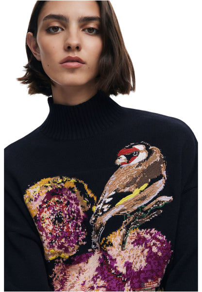 Maglione Collo Alto Donna Desigual  Bird Lacroix 25WWJF04