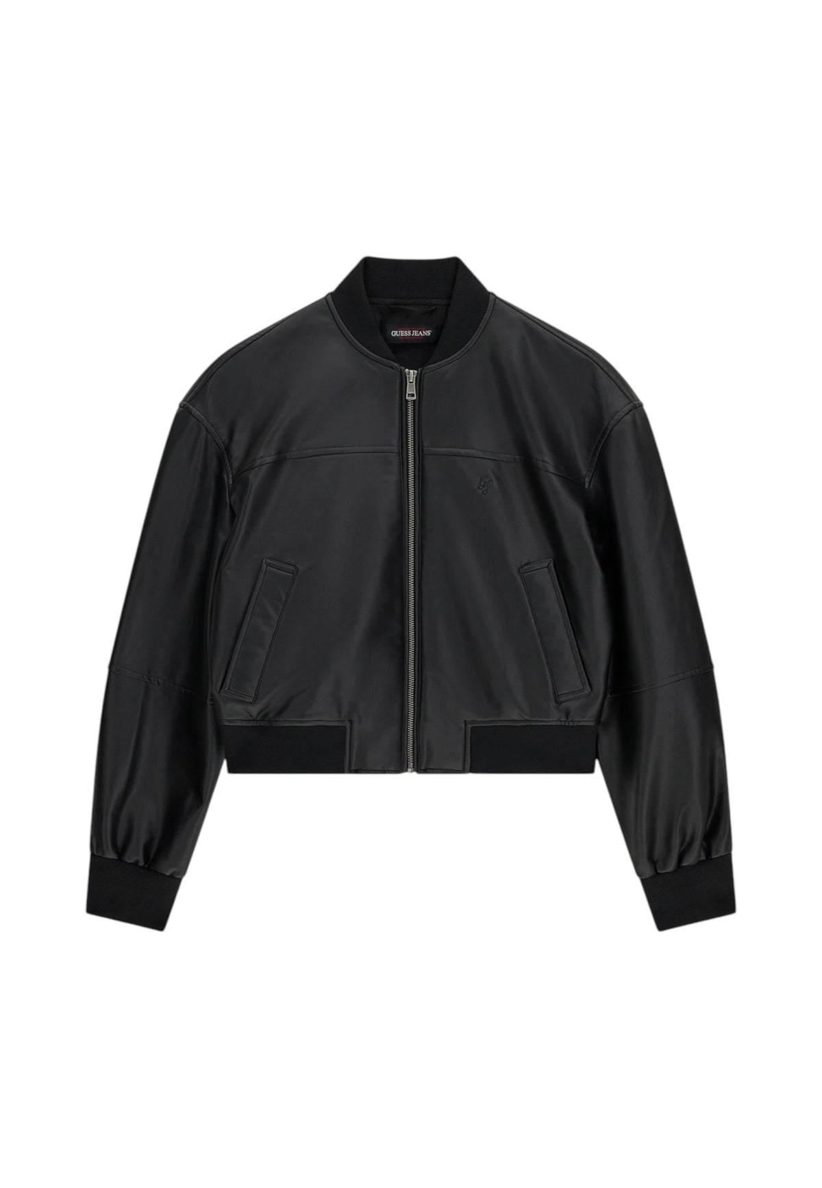 Giacca In Pelle Sintetica Donna Guess Bomber Cropped Gj W6YL01W2525