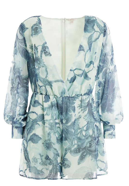 Tuta Jumpsuit Manica lunga Donna Guess Corta Candis Romper W3RD28WDWT2