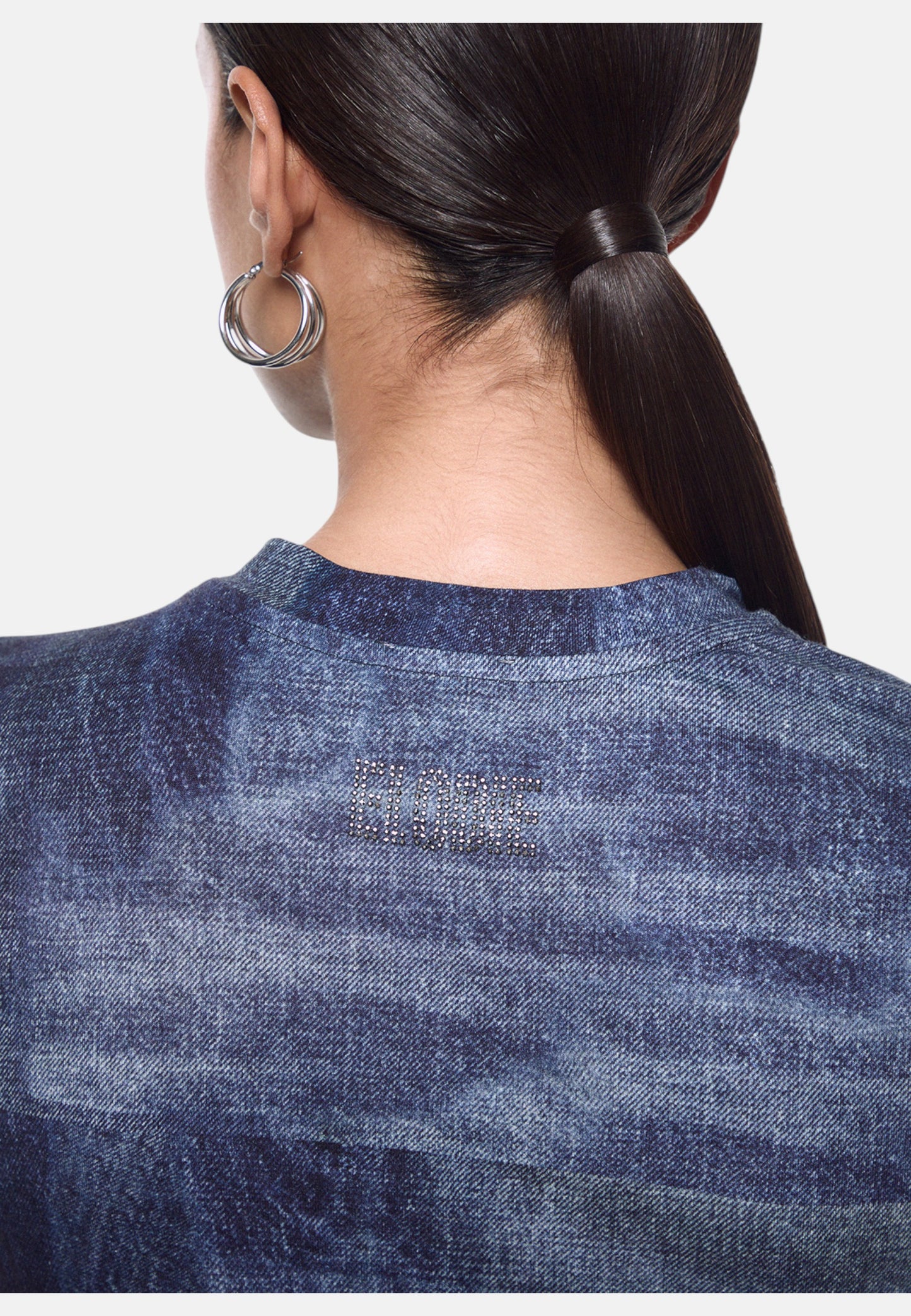 T-Shirt Manica Corta Donna Liu Jo Effetto Denim Liu Jo feat ELODIE UA6502J1624
