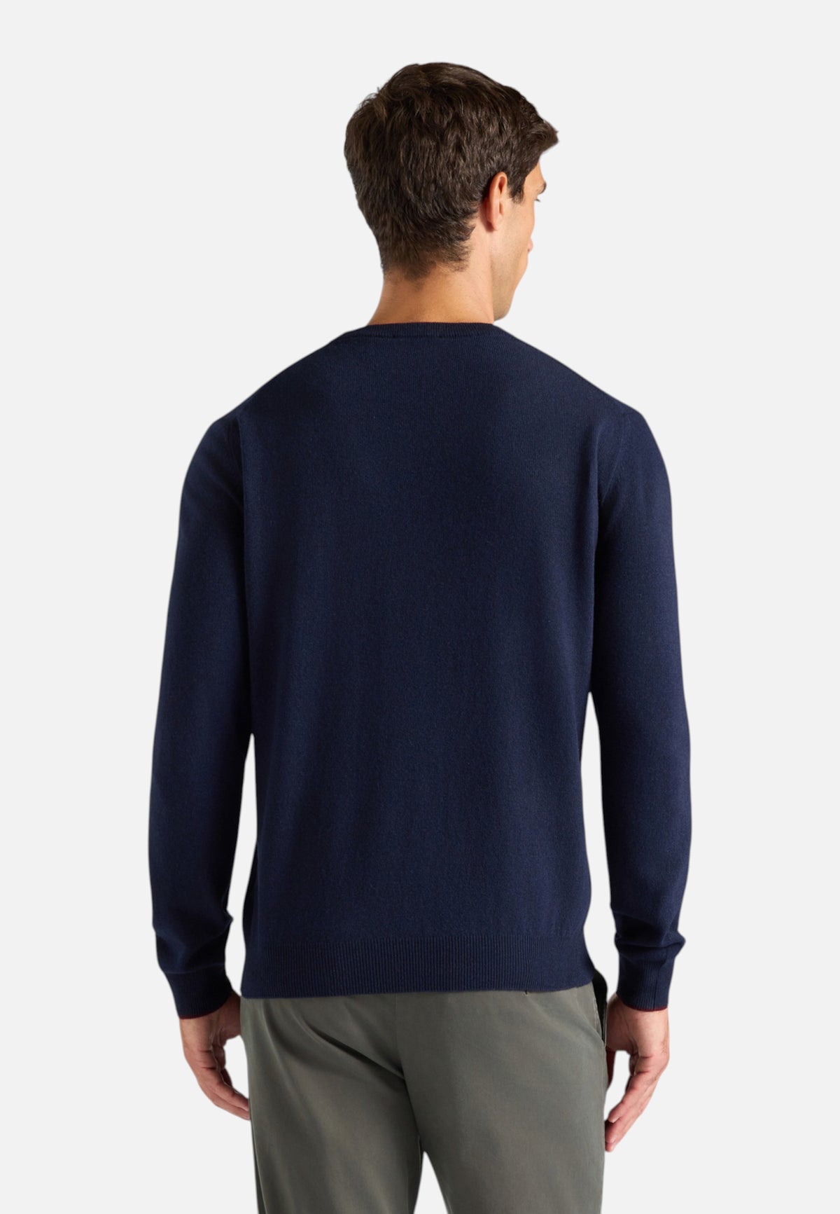 Maglione A Girocollo Uomo Harmont & Blaine Misto lana e cashmere, Dettagli a contrasto, Regular Fit, Finiture a costine, Logo Harmont & Blaine  HRR007030187