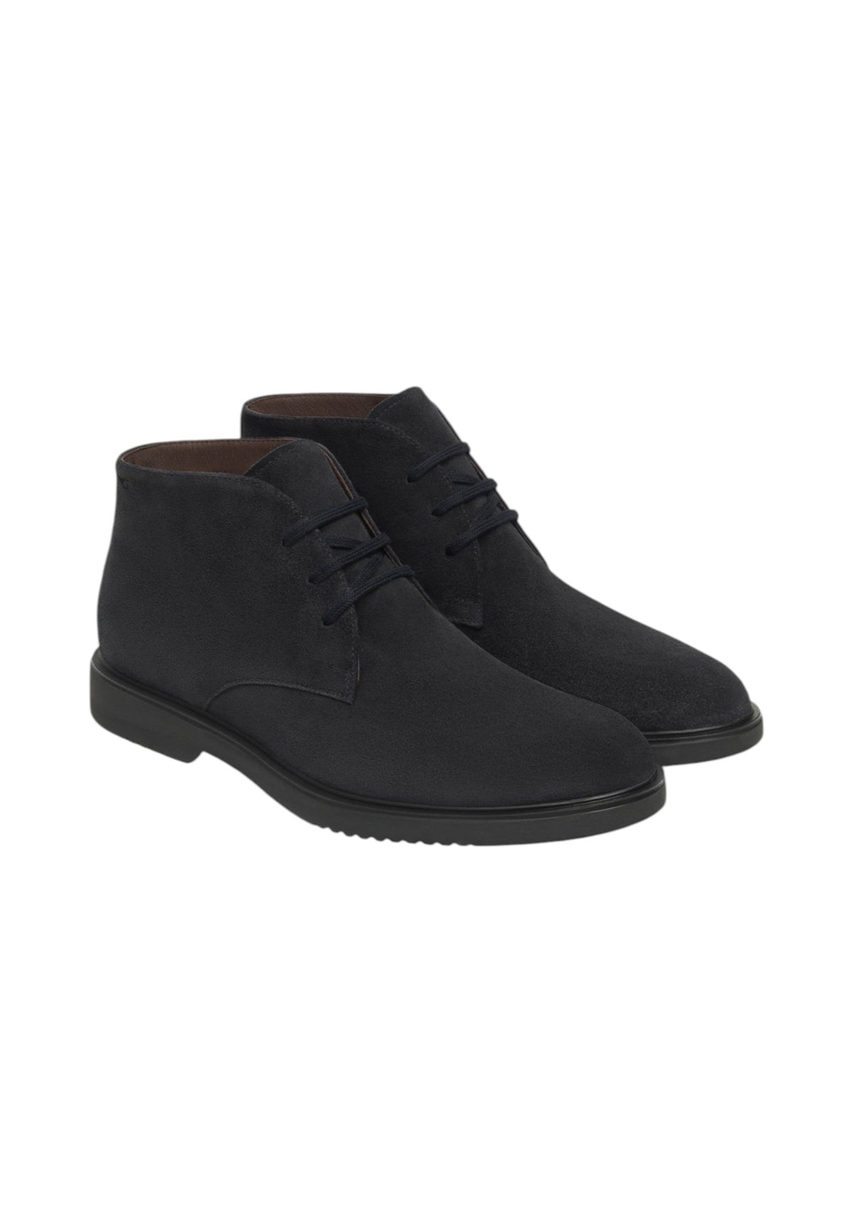 Stivaletti Polacchini Uomo Nero Giardini Tomaia in pelle, chiusura con lacci, punta tonda, linea alla caviglia, suola in gomma, Made in Italy  I500850U
