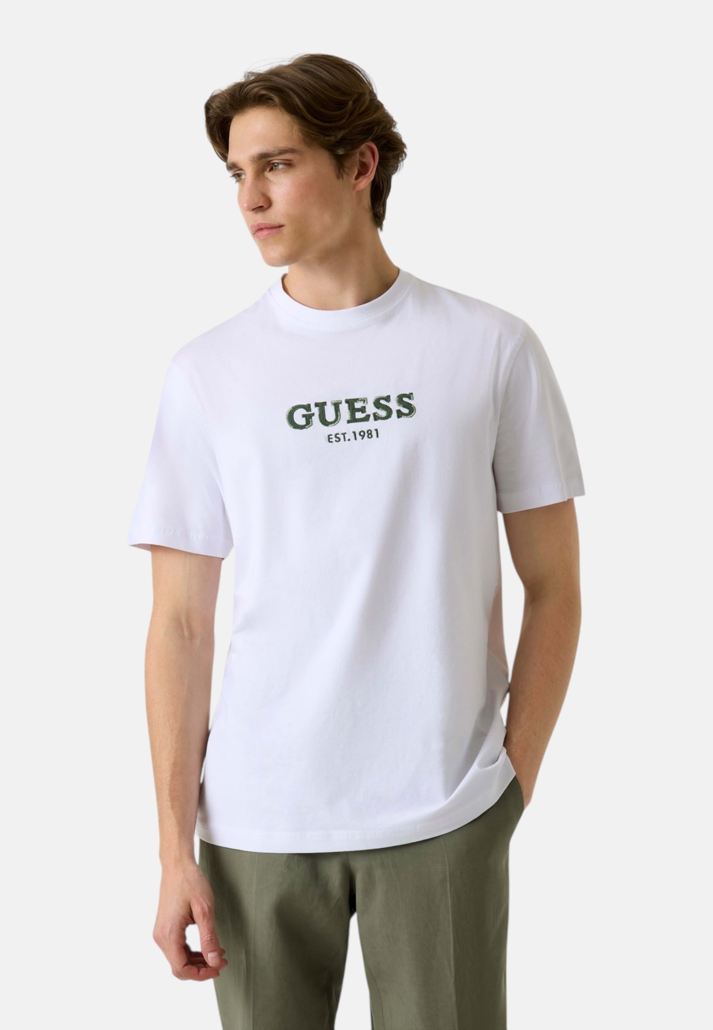 T-Shirt Manica Corta Uomo Guess  uess Logo Contrast Stit M6GI16K3032