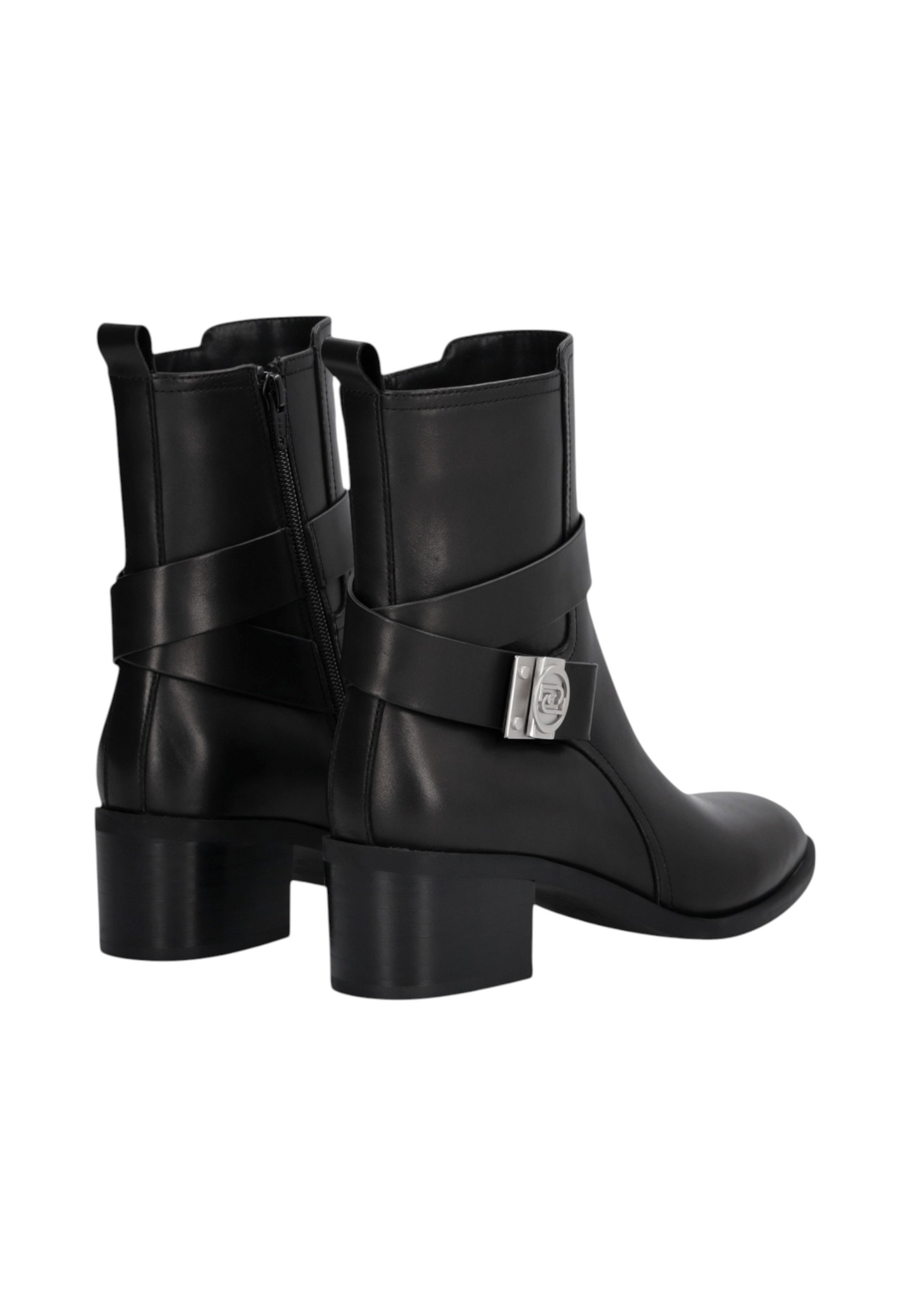 Stivaletti Tronchetti Donna Liu Jo In Pelle Con Tacco A Blocco E Cinturino Gioiello Janice 03 SF6055P0102