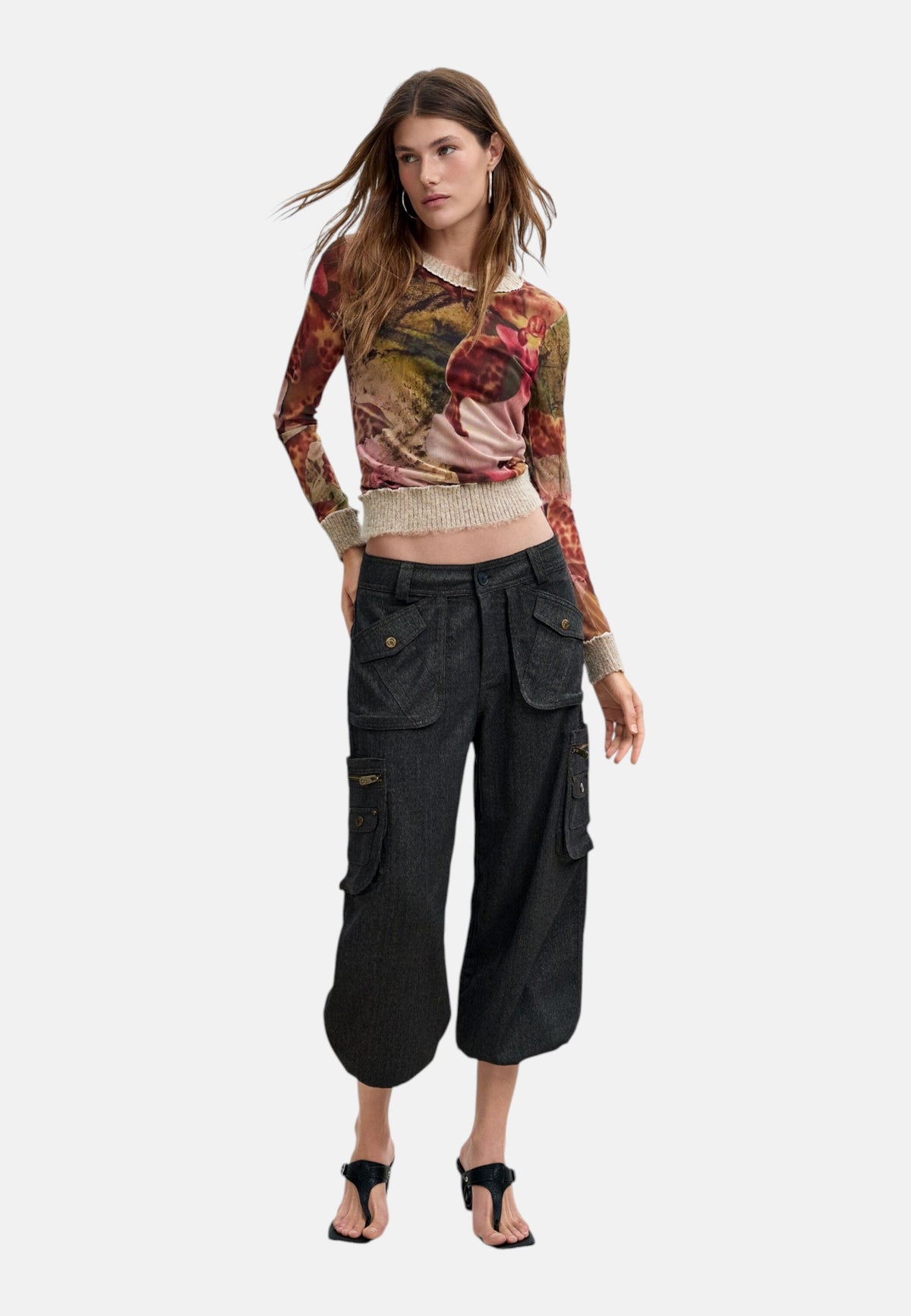 T-Shirt Manica Corta Donna Desigual  Ts Orchids Lacroix 26WWTK22