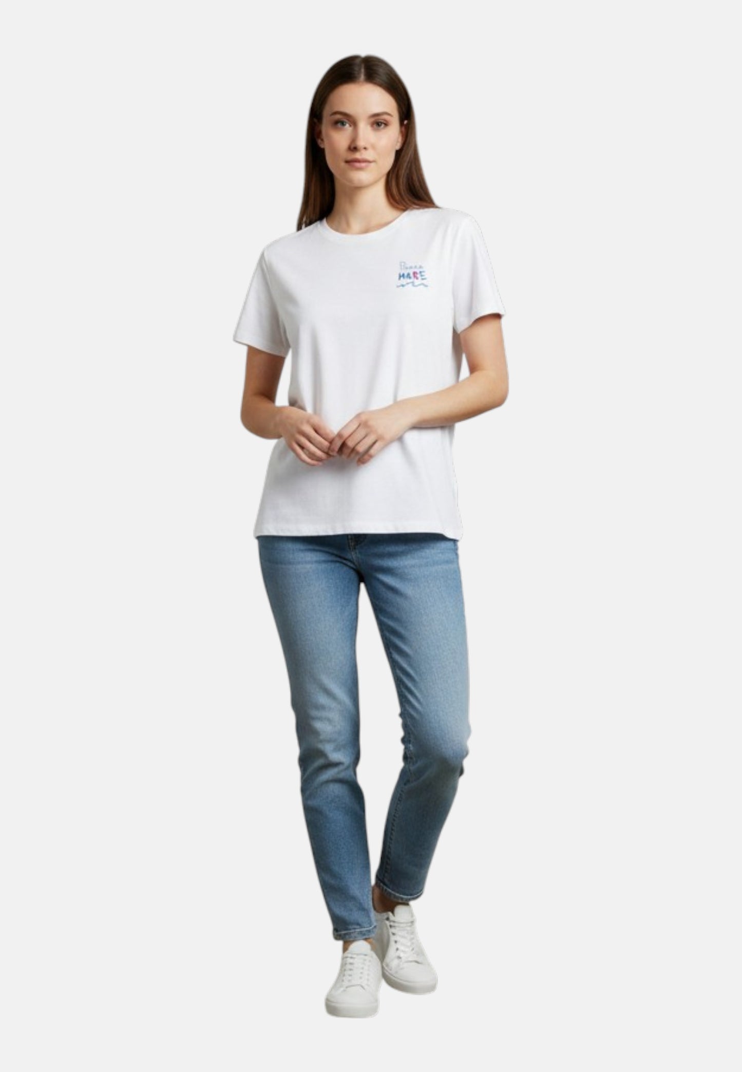 T-Shirt Manica Corta Donna Mc2 Saint Barth Presa Mare Emb Emilie EMI0001