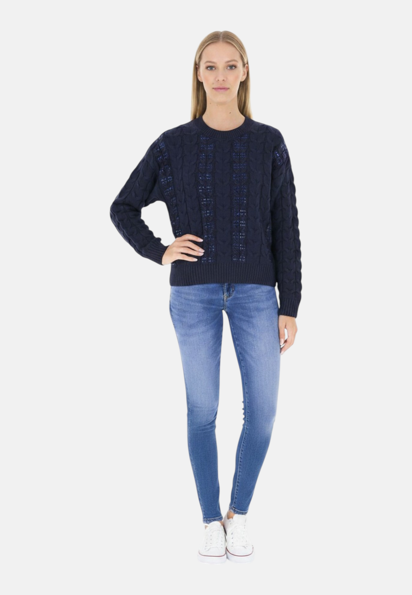 Maglione A Girocollo Donna Guess Strass Cassandra W6YR21Z0965